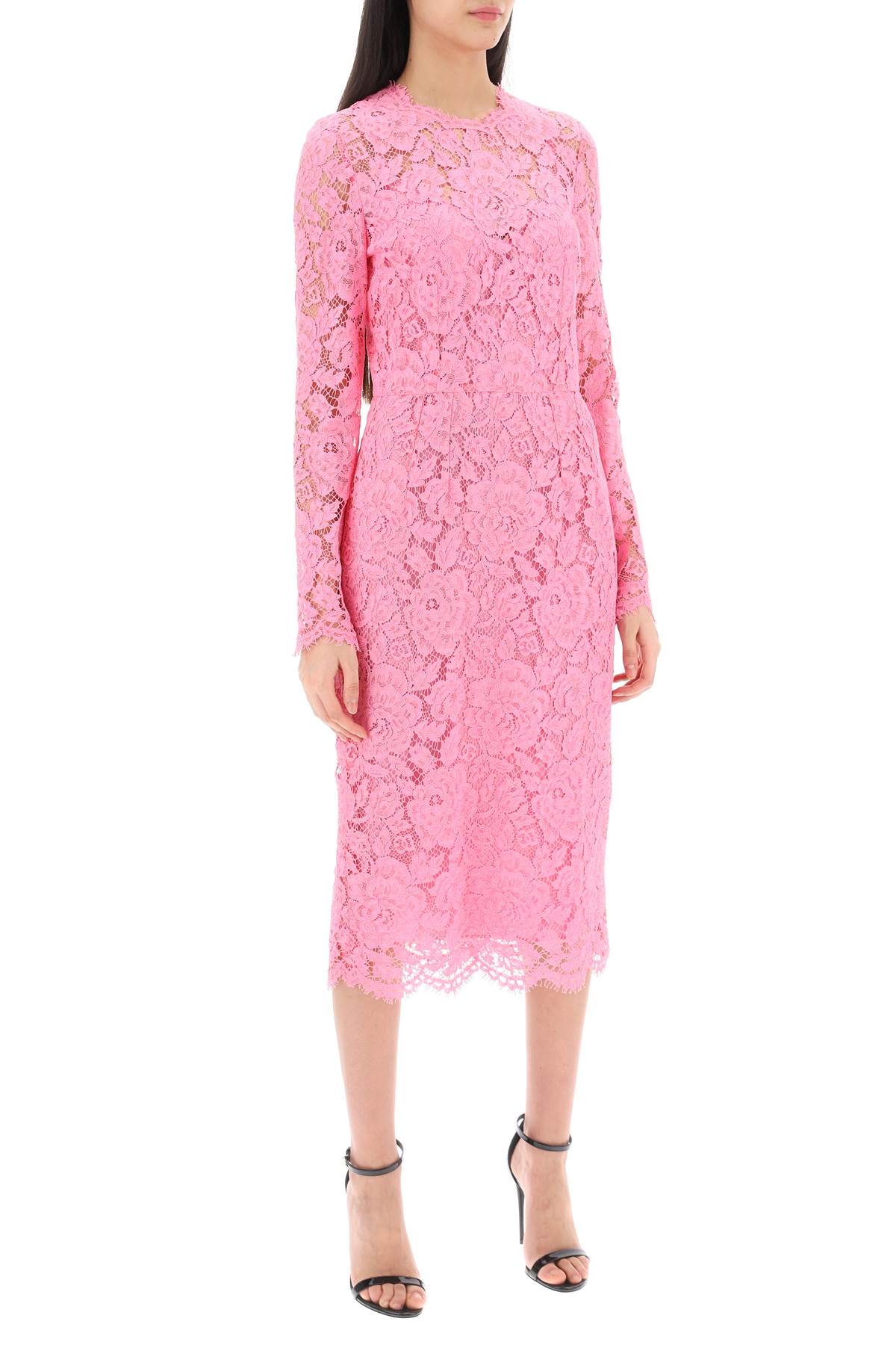 Dolce & Gabbana Dolce & gabbana midi dress in floral cordonnet lace