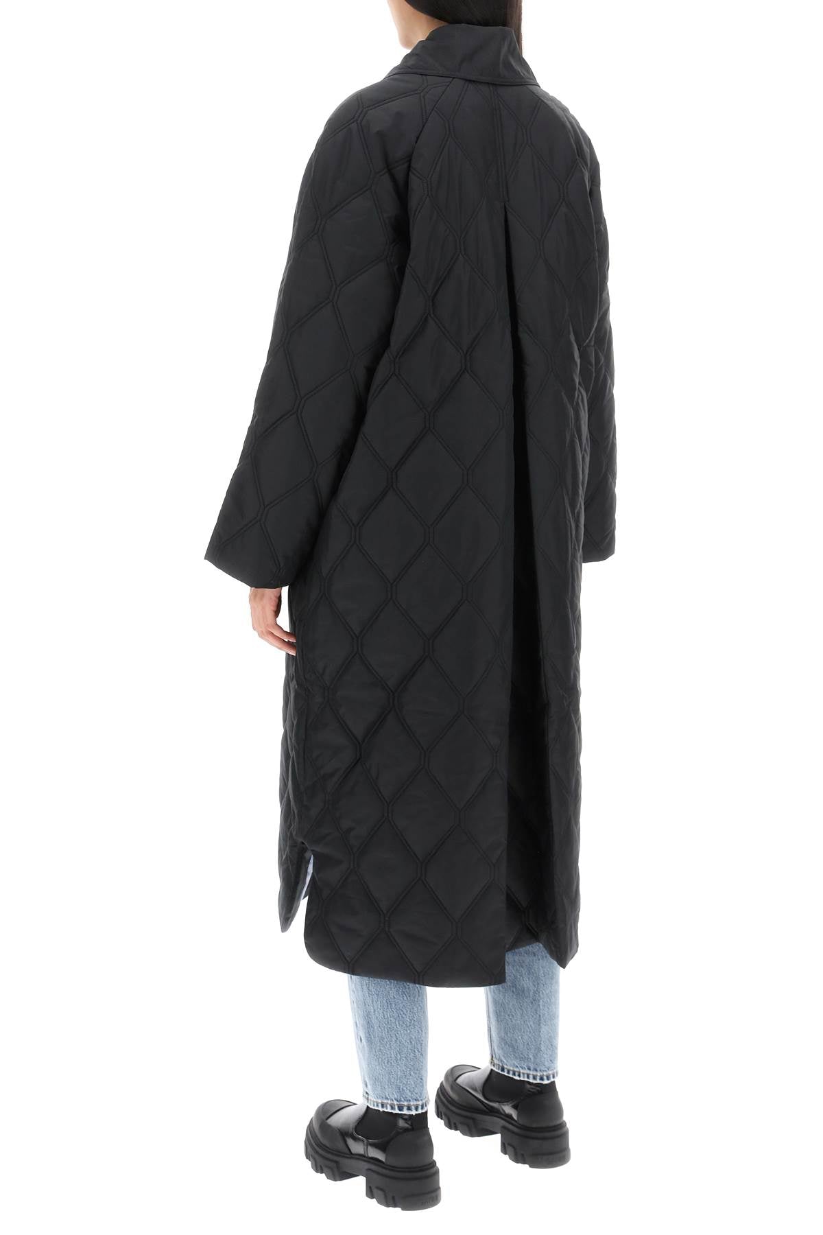 Ganni Ganni quilted oversized coat