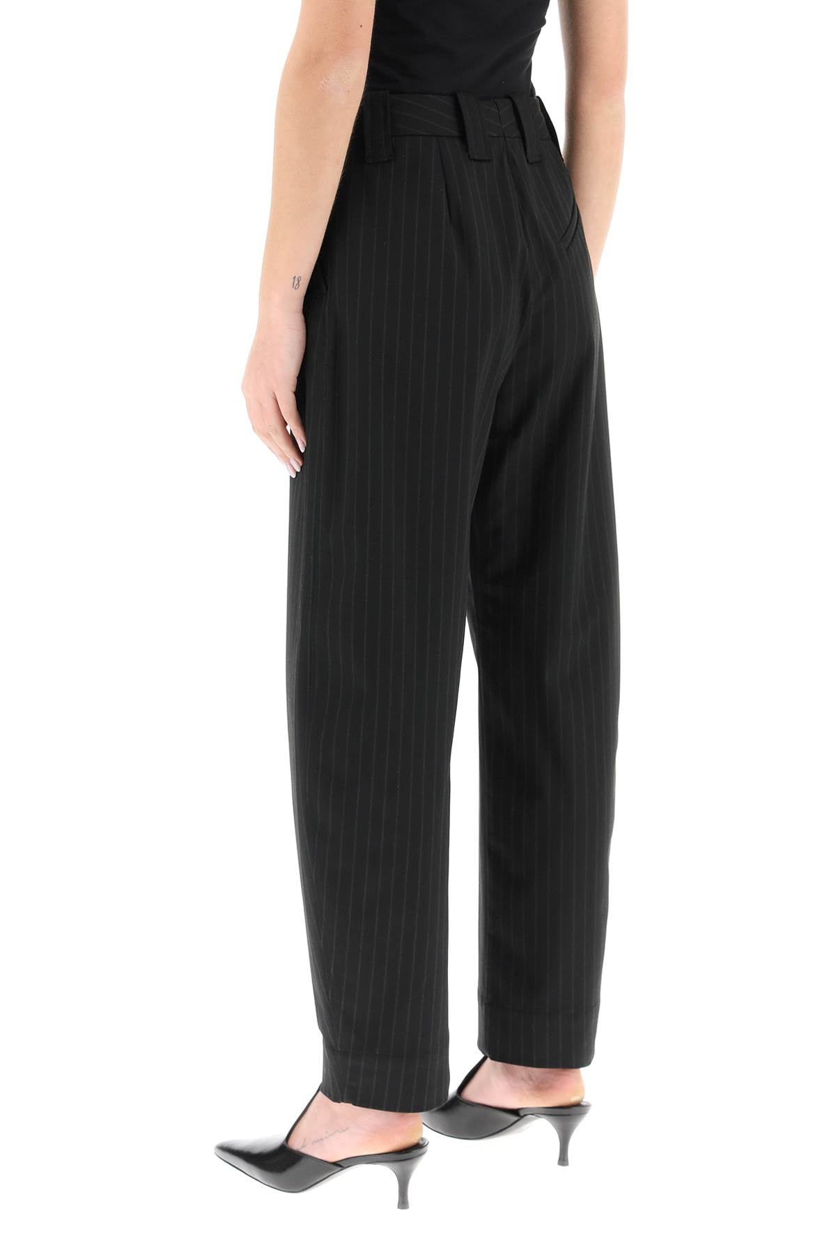 Ganni Ganni pinstriped carrot pants