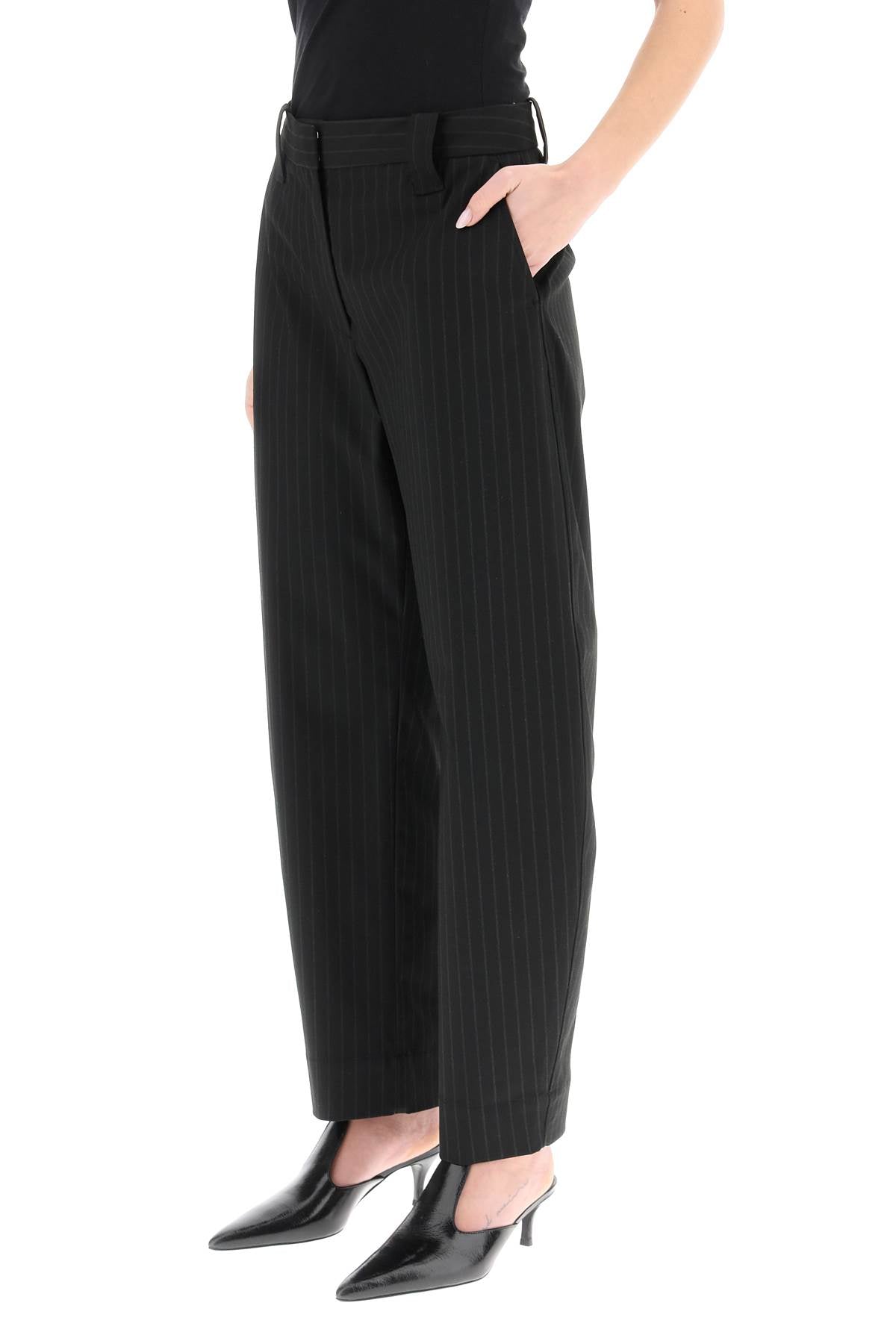 Ganni Ganni pinstriped carrot pants