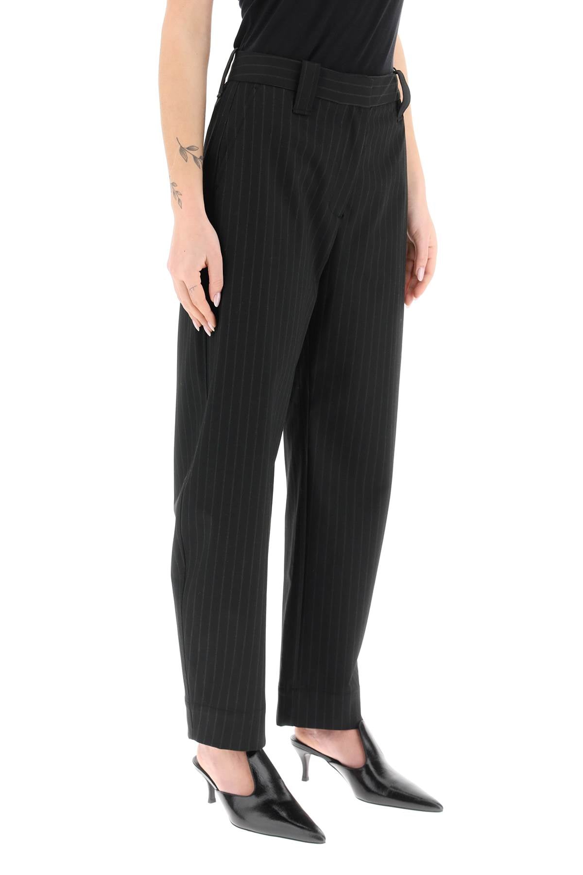 Ganni Ganni pinstriped carrot pants