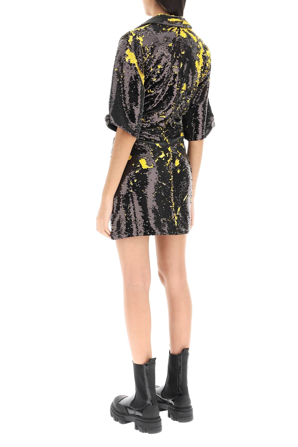 Ganni Ganni bicolor mini sequined dress