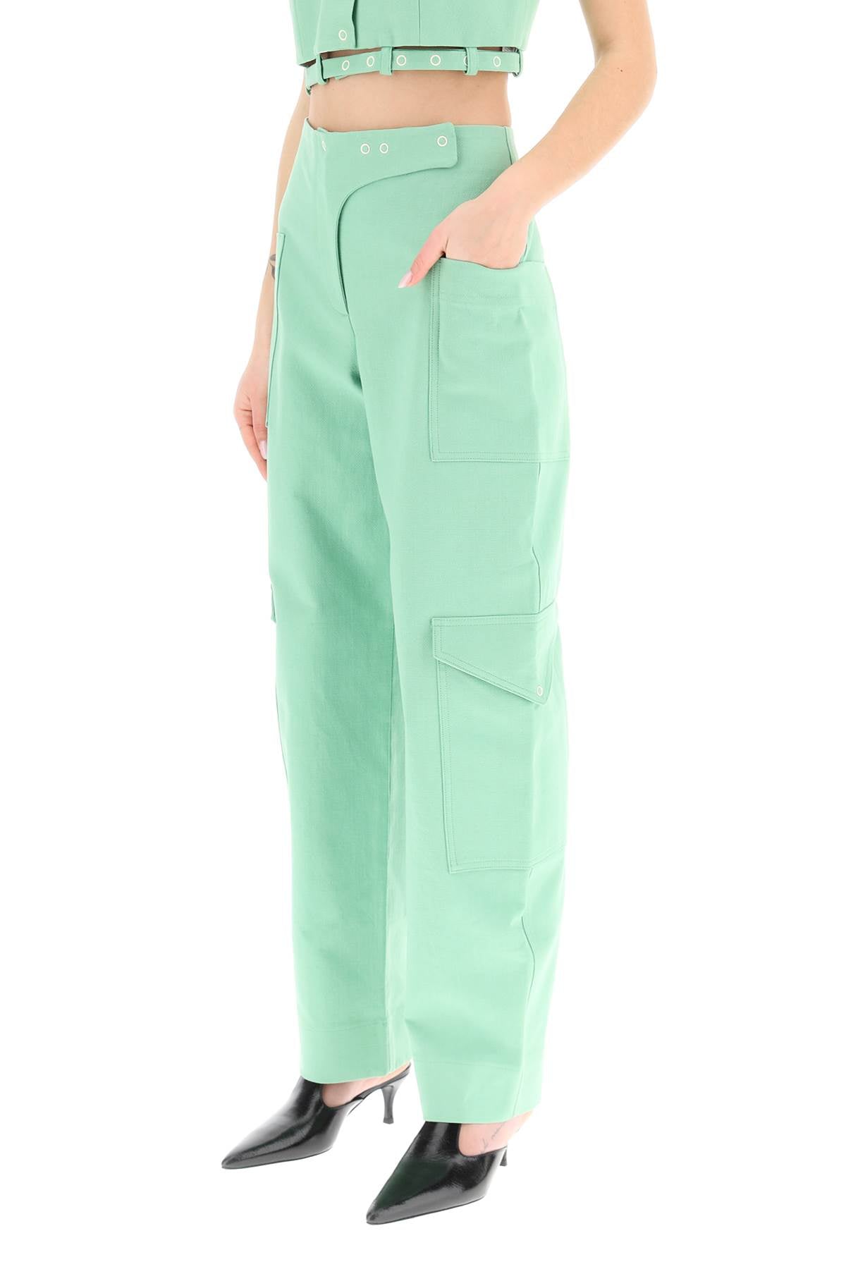 Ganni Ganni organic cotton cargo suiting pants