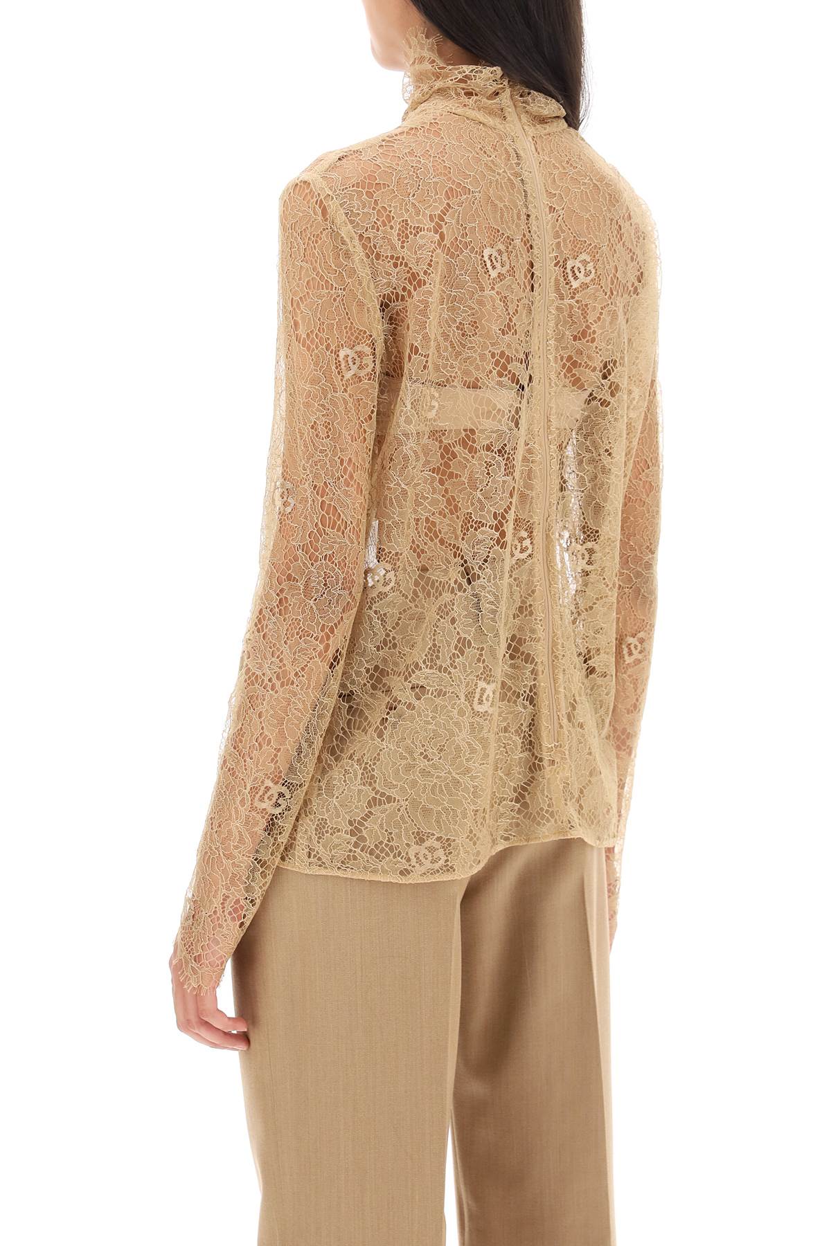 Dolce & Gabbana Dolce & gabbana blouse in logoed floral lace