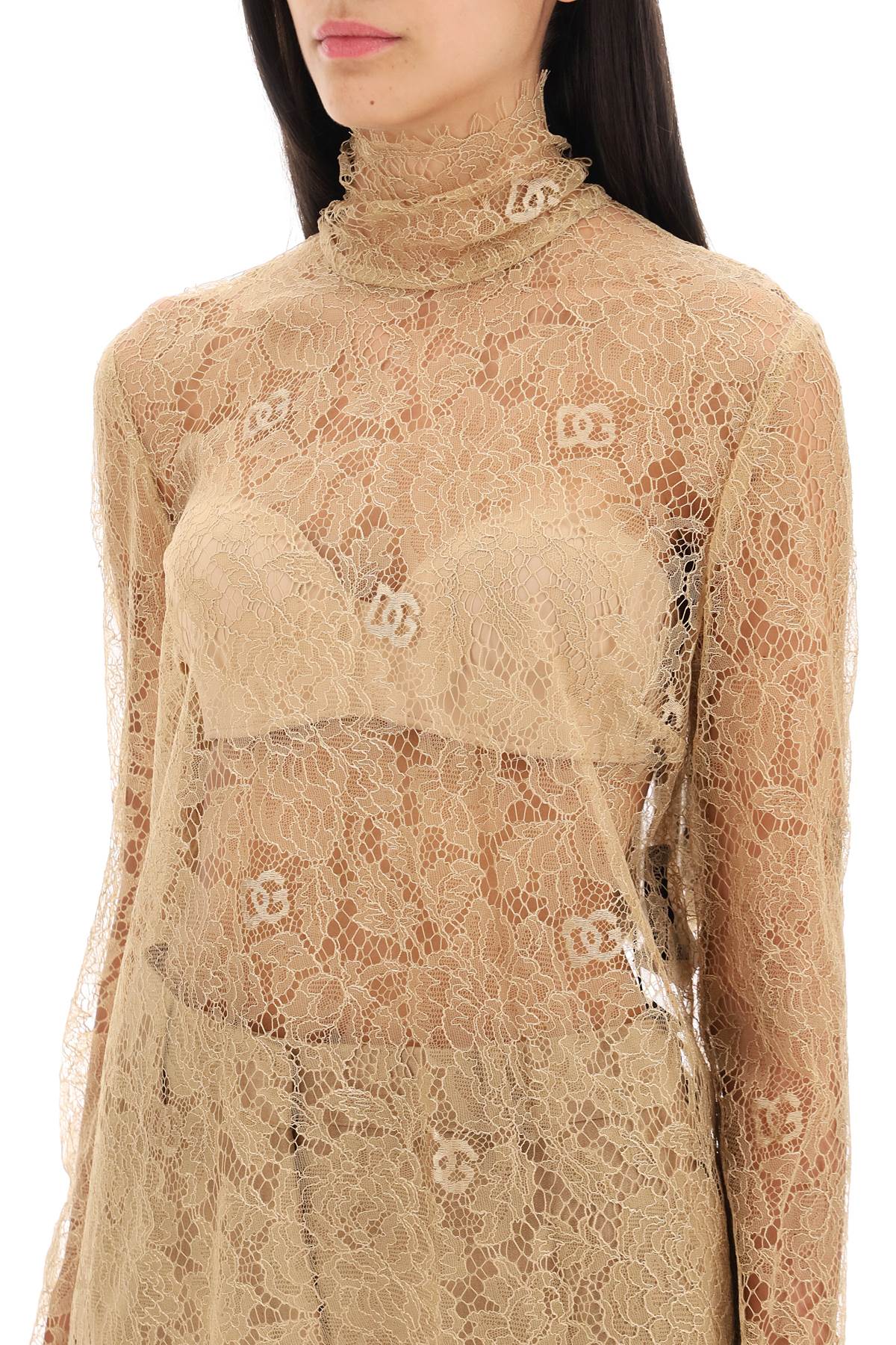 Dolce & Gabbana Dolce & gabbana blouse in logoed floral lace