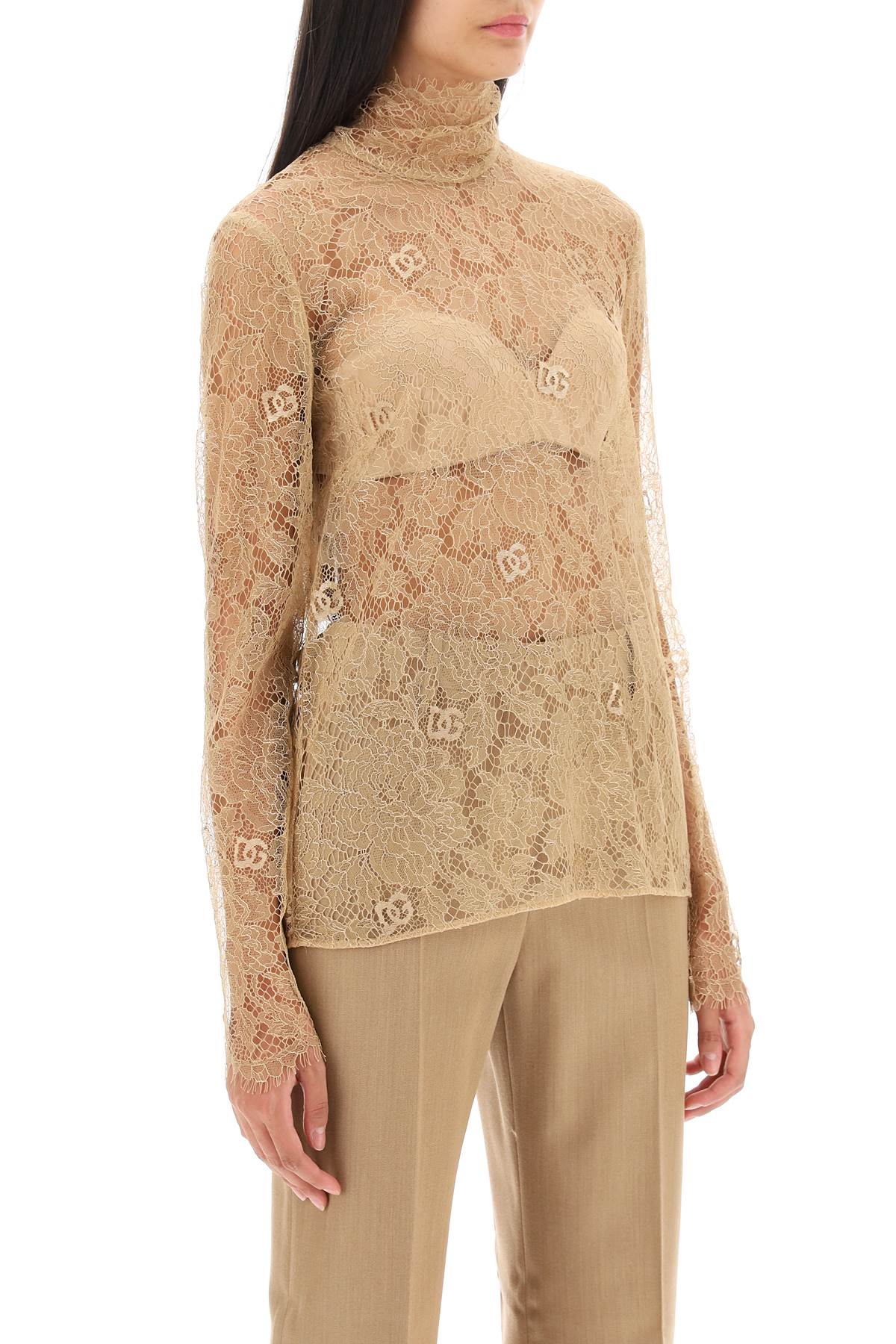 Dolce & Gabbana Dolce & gabbana blouse in logoed floral lace