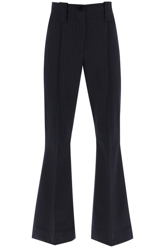 Ganni Ganni stretch pinstriped pants