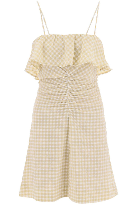 Ganni Ganni gingham motif dress