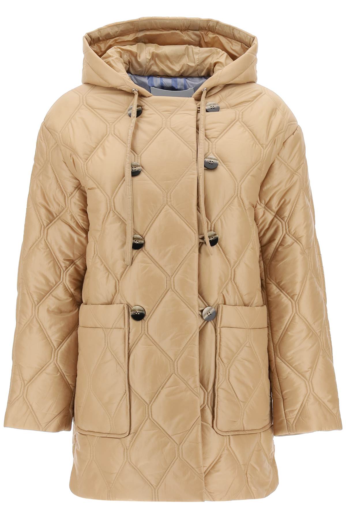 Ganni Ganni hooded quilted jacket