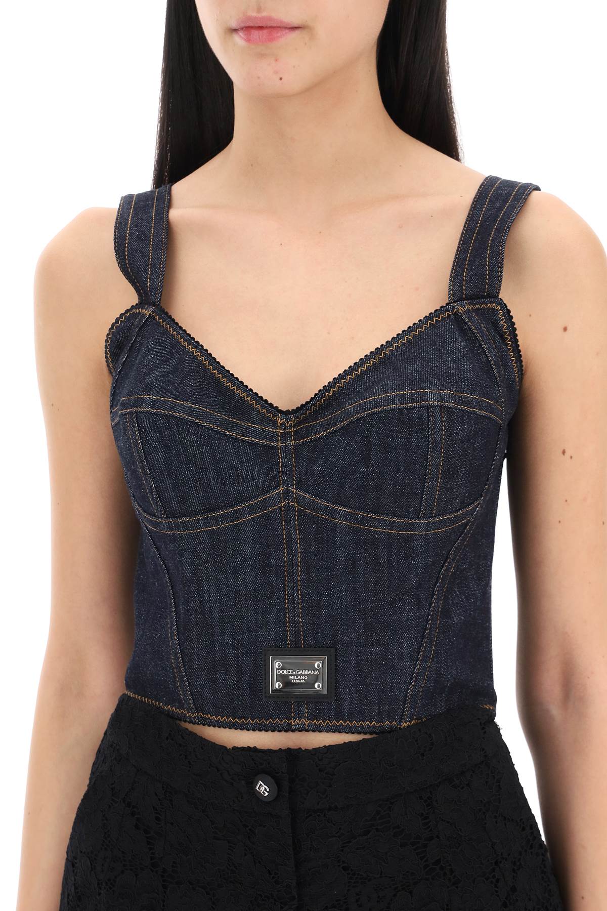 Dolce & Gabbana Dolce & gabbana denim bustier top