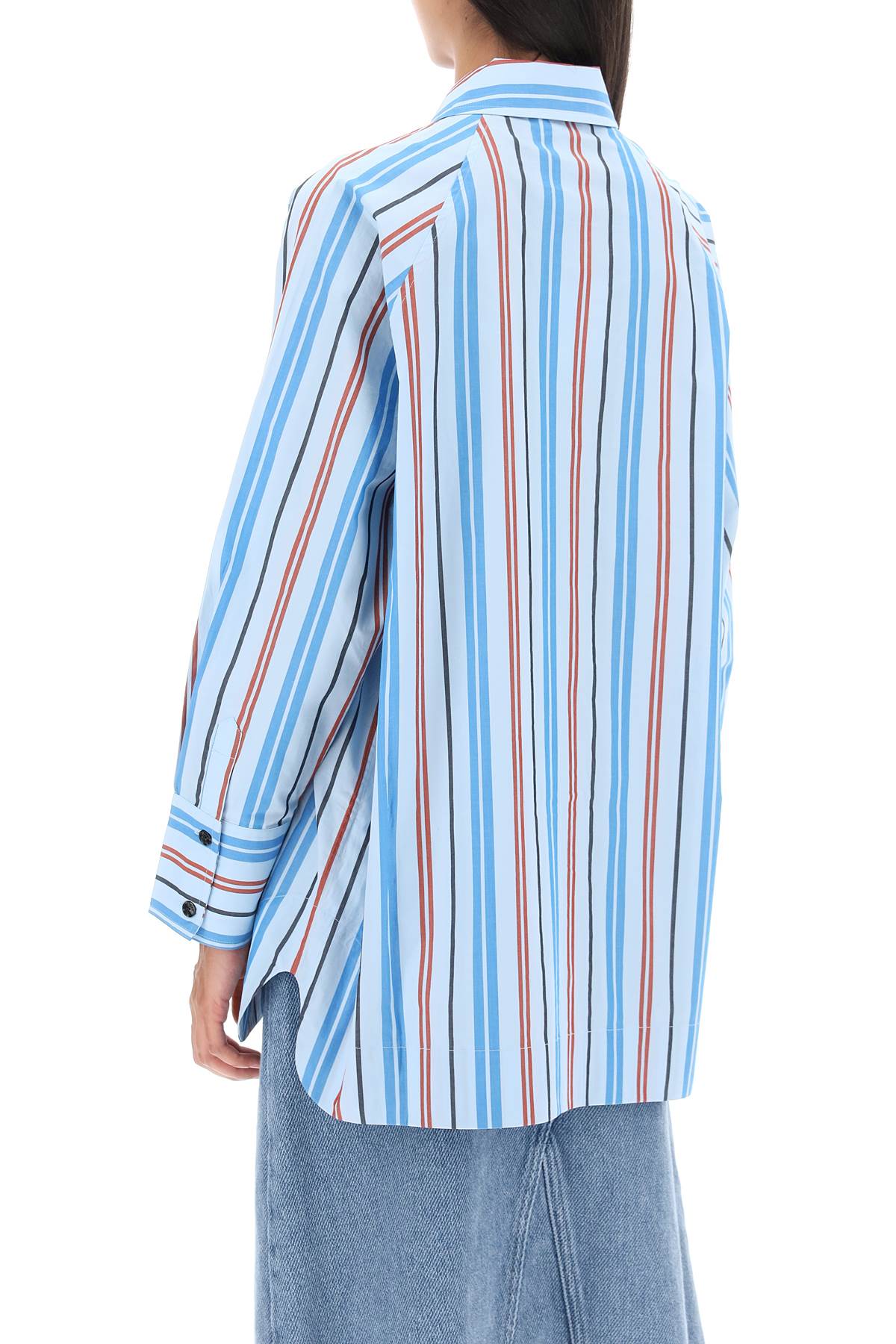 Ganni Ganni oversized striped shirt