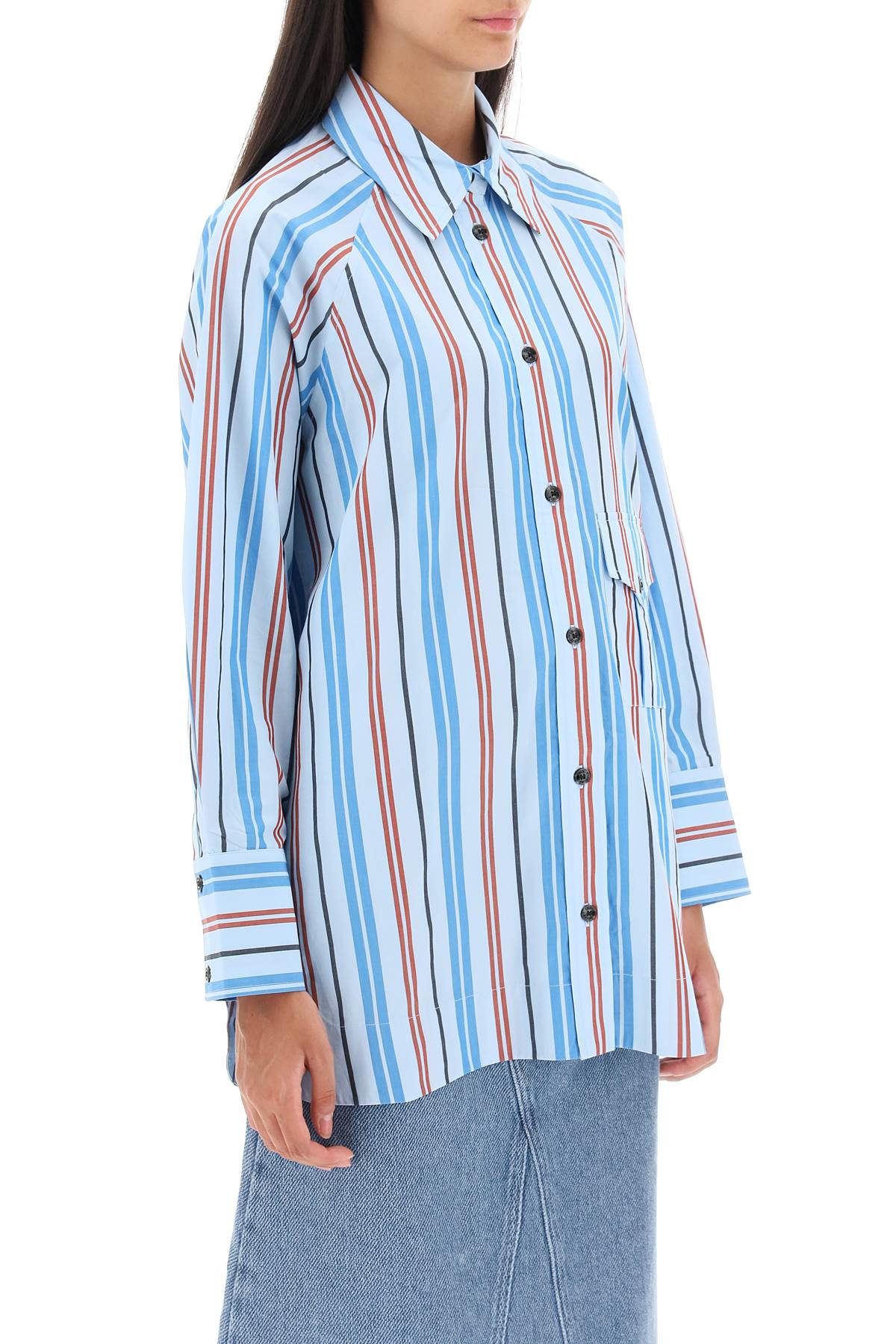 Ganni Ganni oversized striped shirt