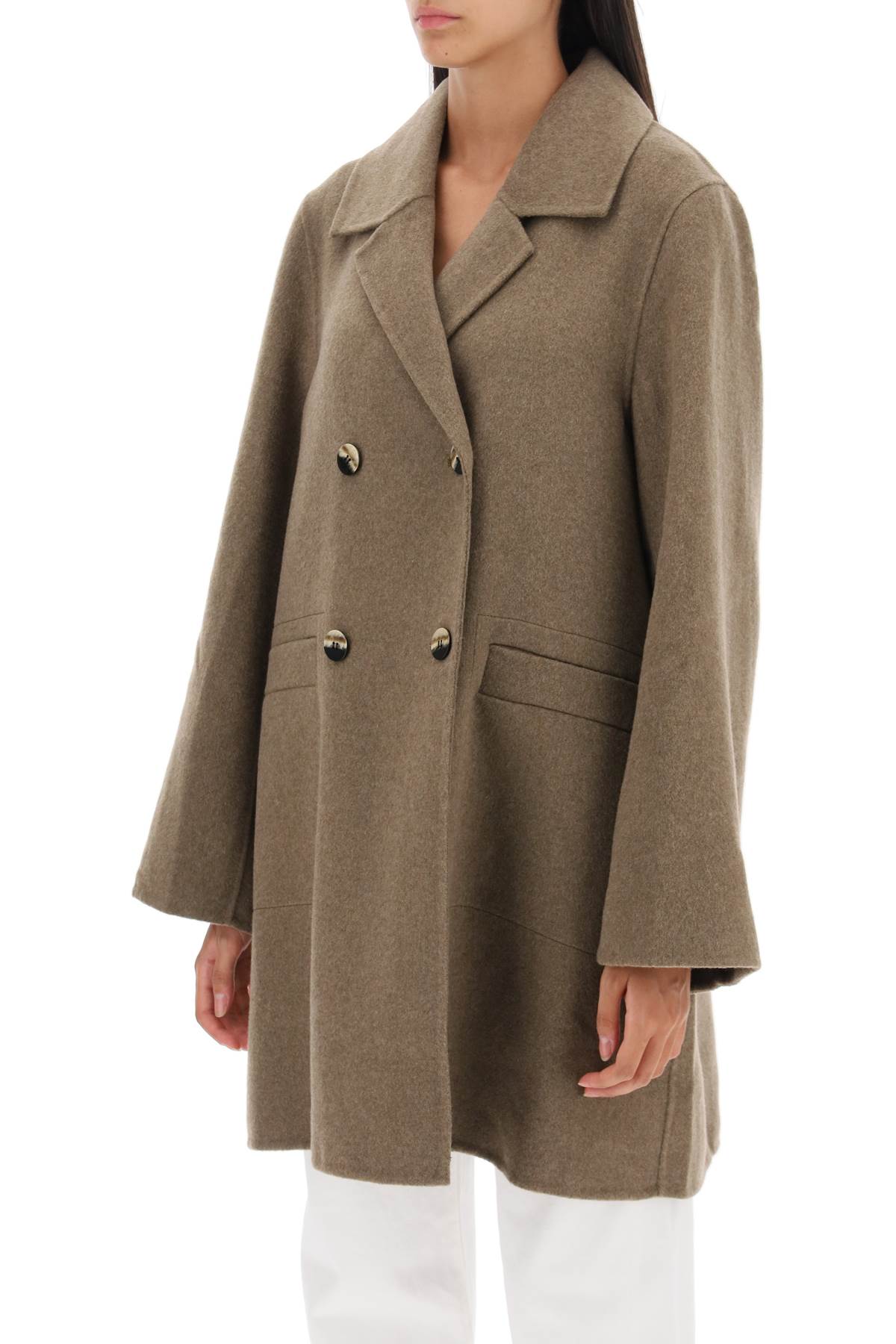 Ganni Ganni deconstructed midi coat