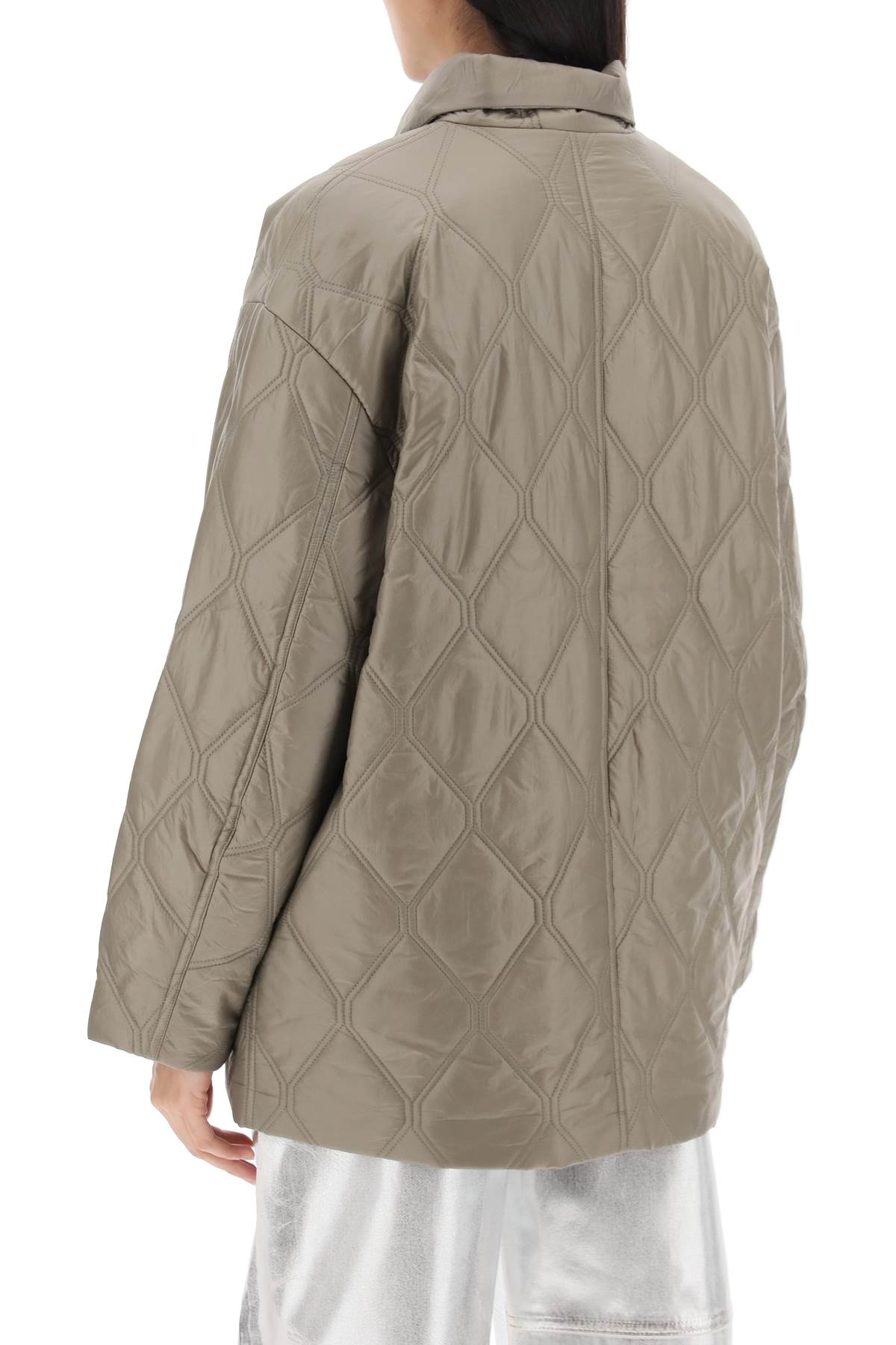 Ganni Ganni quilted oversized coat