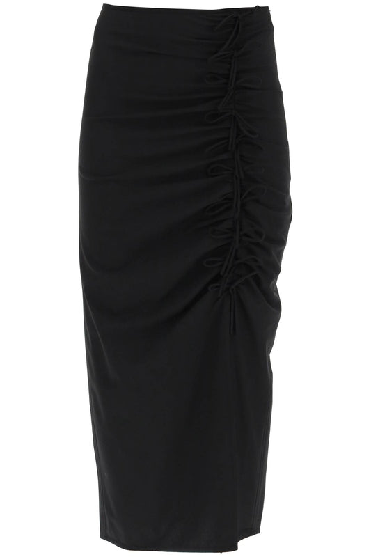 Ganni Ganni midi skirt with ornamental bows