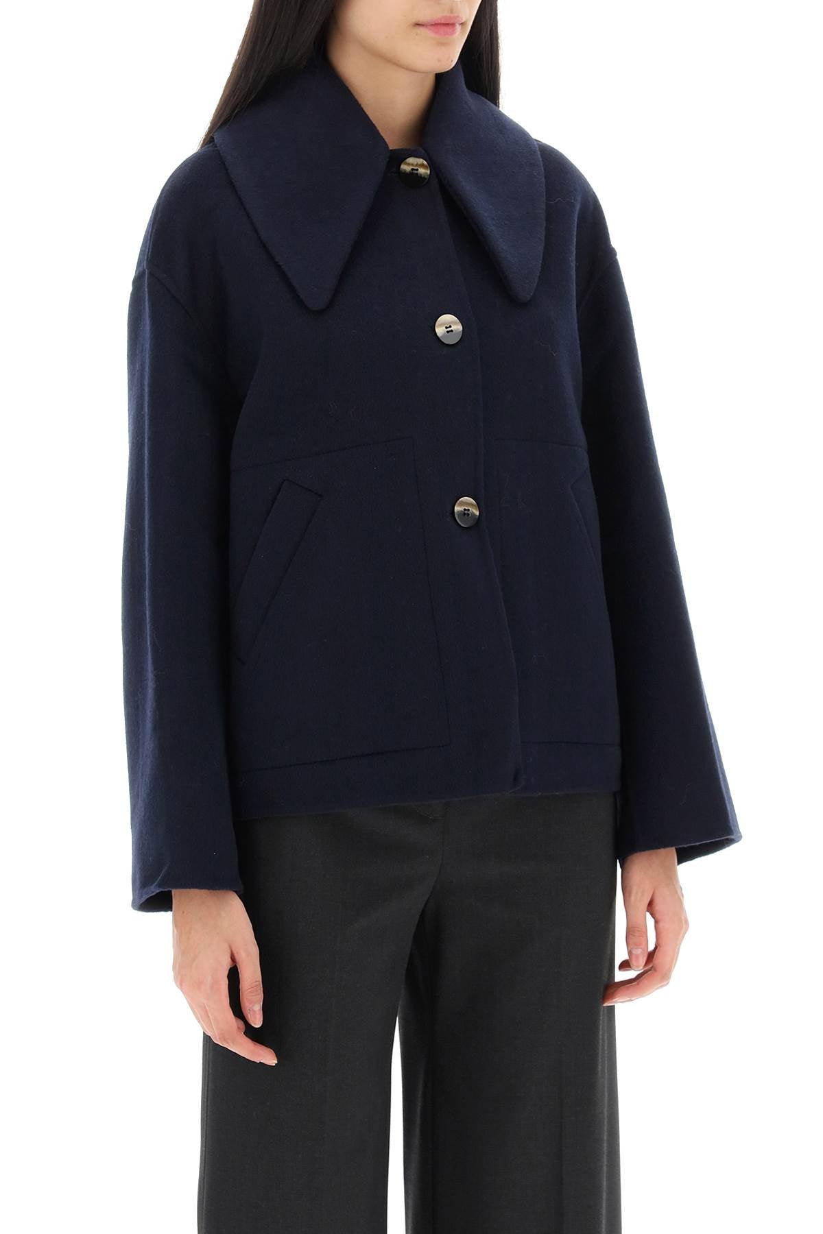 Ganni Ganni peacoat with maxi collar