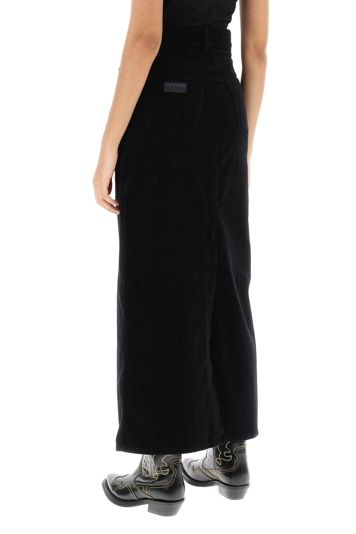 Ganni Ganni corduroy column skirt