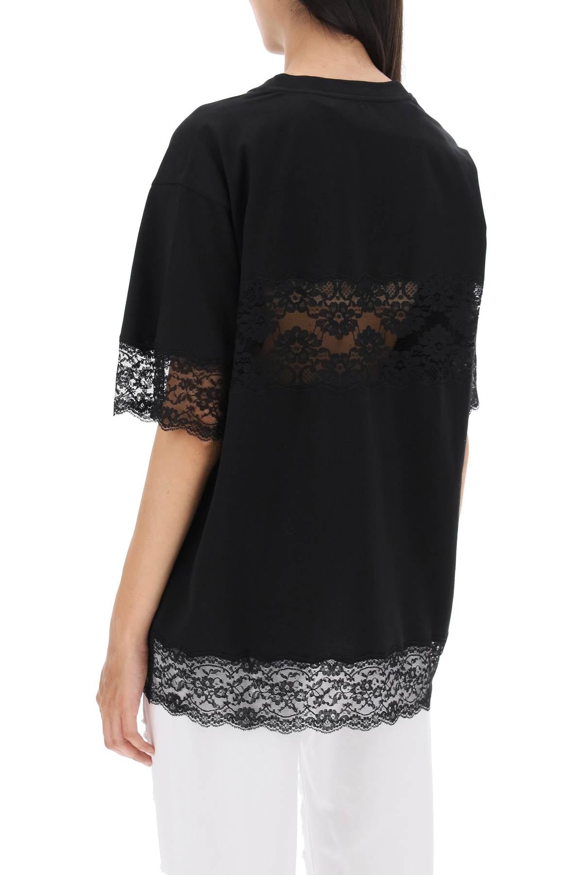 Dolce & Gabbana Dolce & gabbana t-shirt with lace inserts