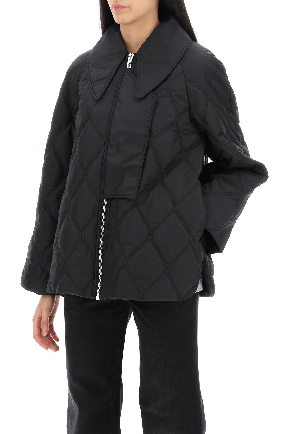 Ganni Ganni quilted oversized jacket