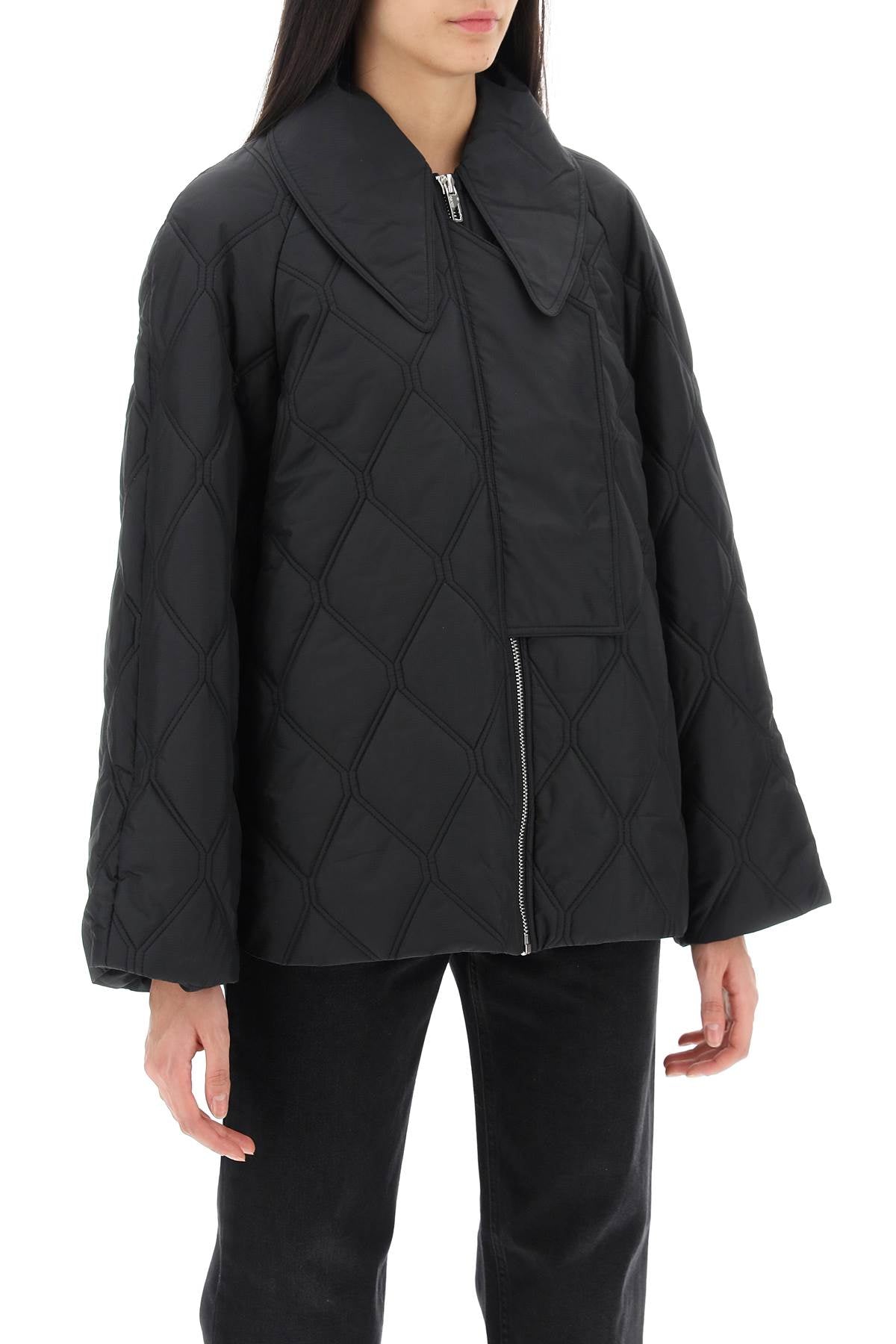 Ganni Ganni quilted oversized jacket