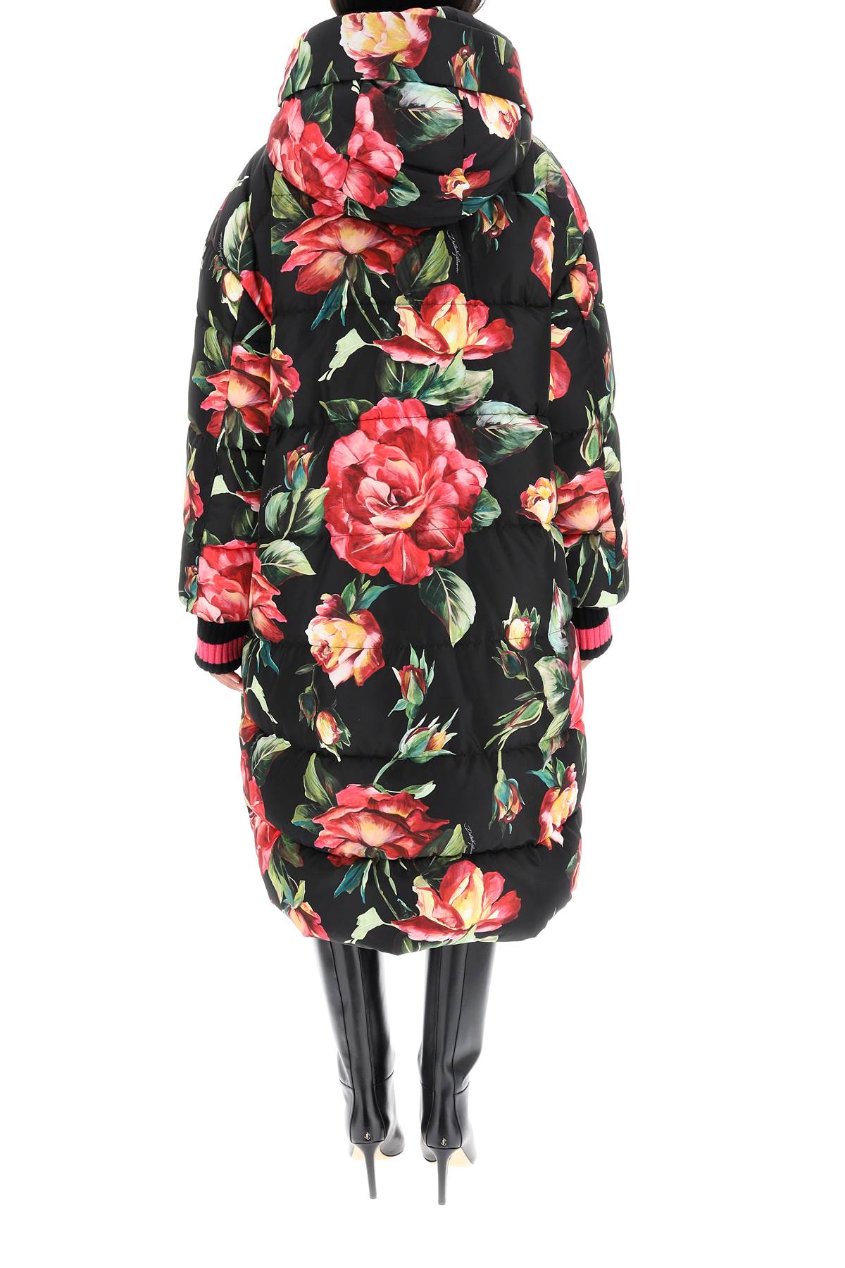 Dolce & Gabbana Dolce & gabbana rose print long puffer jacket