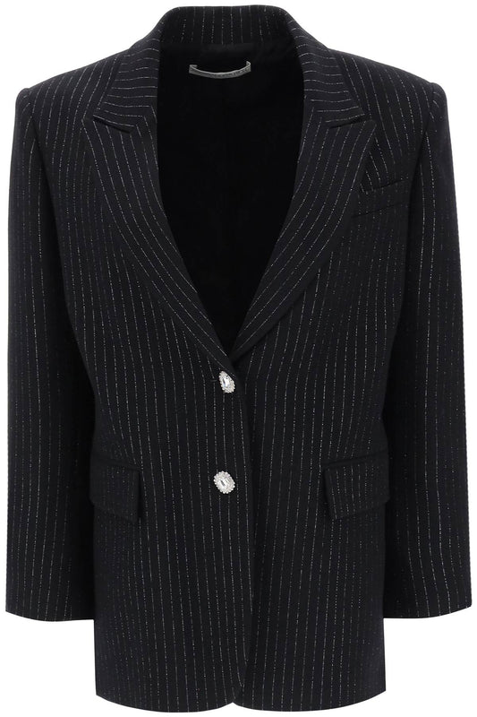 Alessandra Rich Alessandra rich lurex-pinstriped jacket