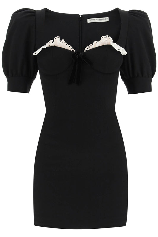 Alessandra Rich Alessandra rich mini dress with lace