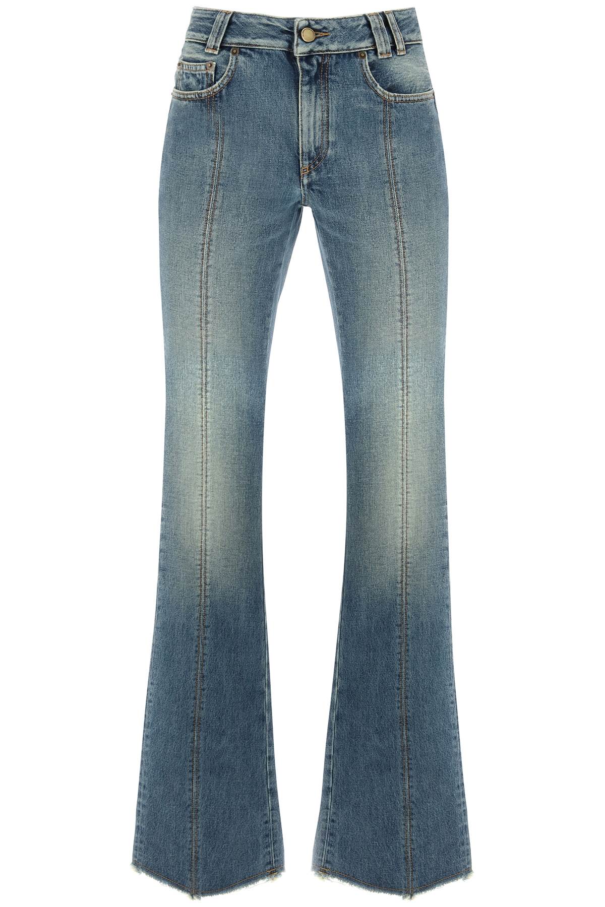 Alessandra Rich Alessandra rich flared jeans with crystal rose