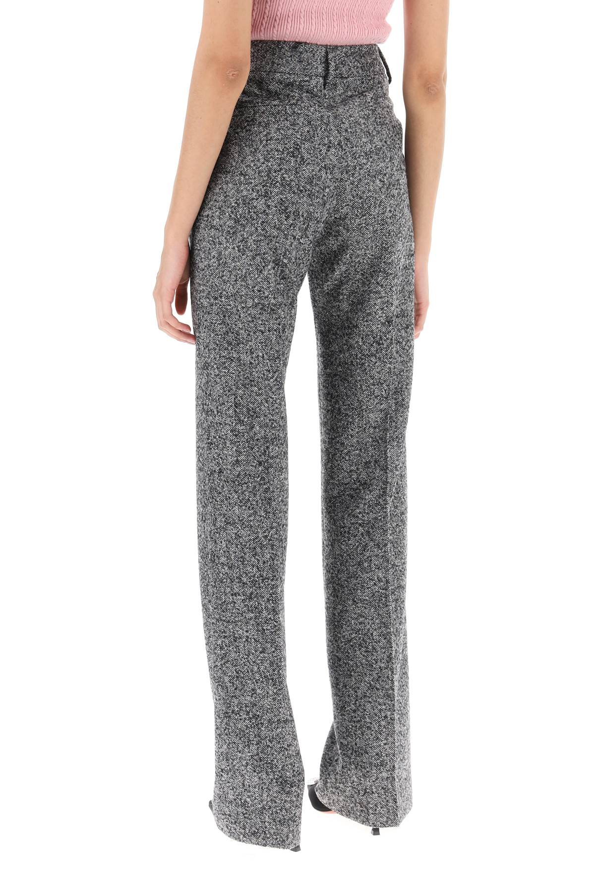 Alessandra Rich Alessandra rich pants with herringbone motif