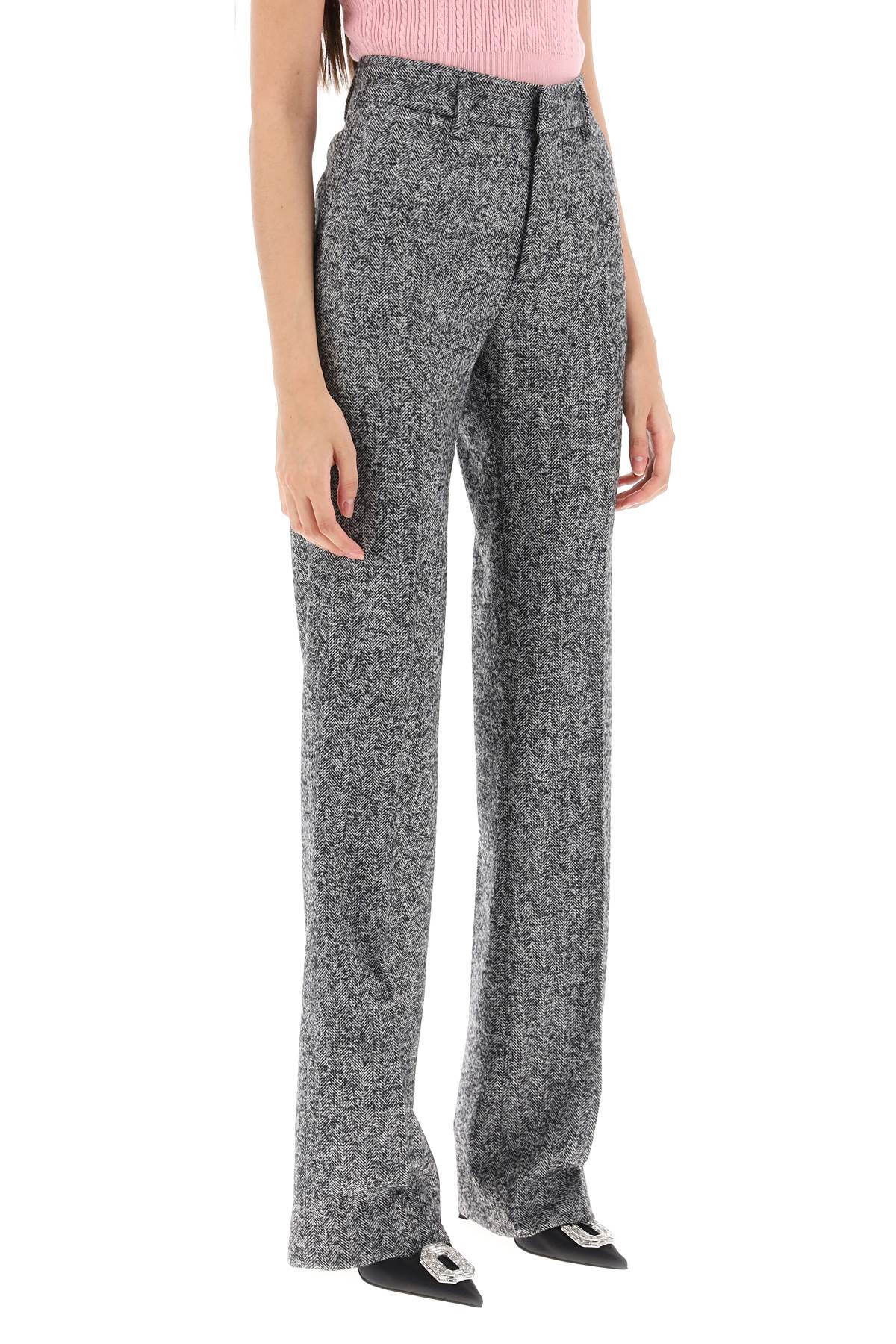 Alessandra Rich Alessandra rich pants with herringbone motif