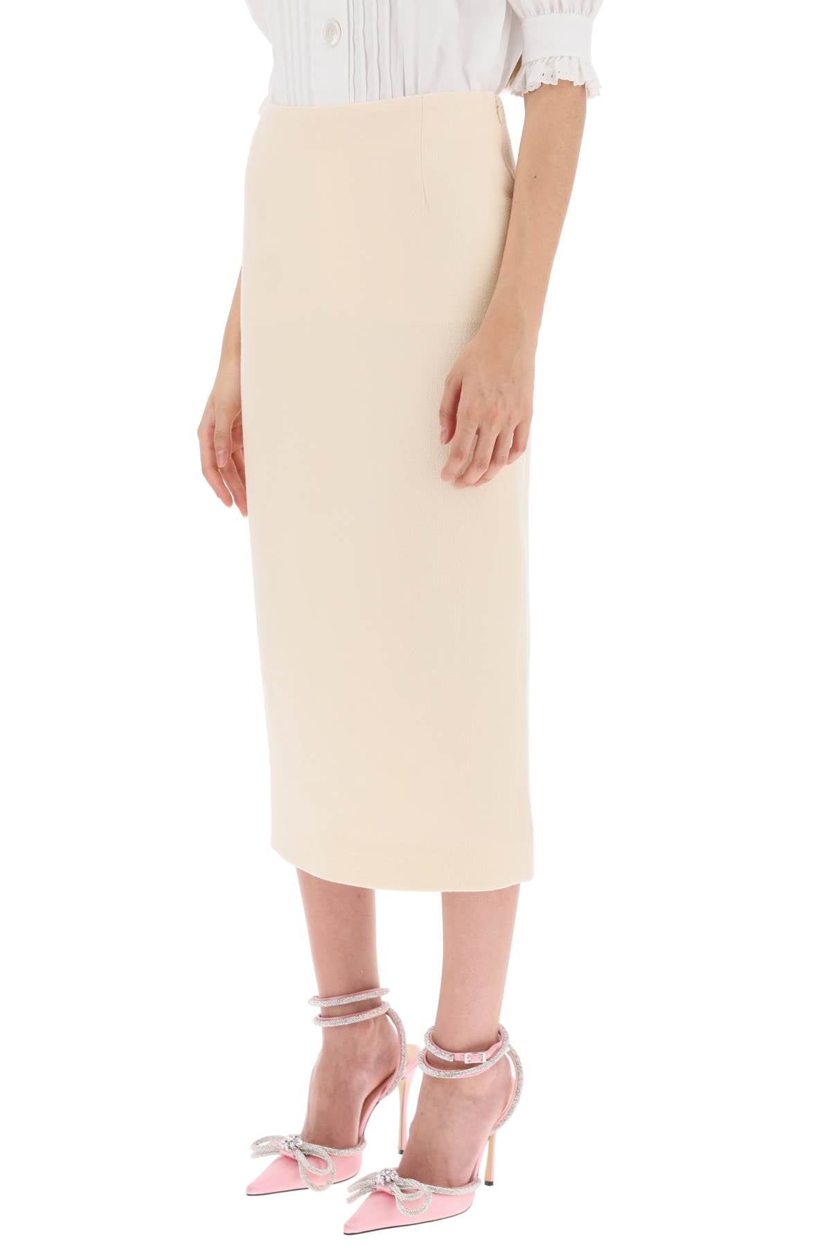 Alessandra Rich Alessandra rich pencil skirt in virgin wool tweed