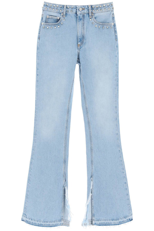 Alessandra Rich Alessandra rich flared jeans with studs