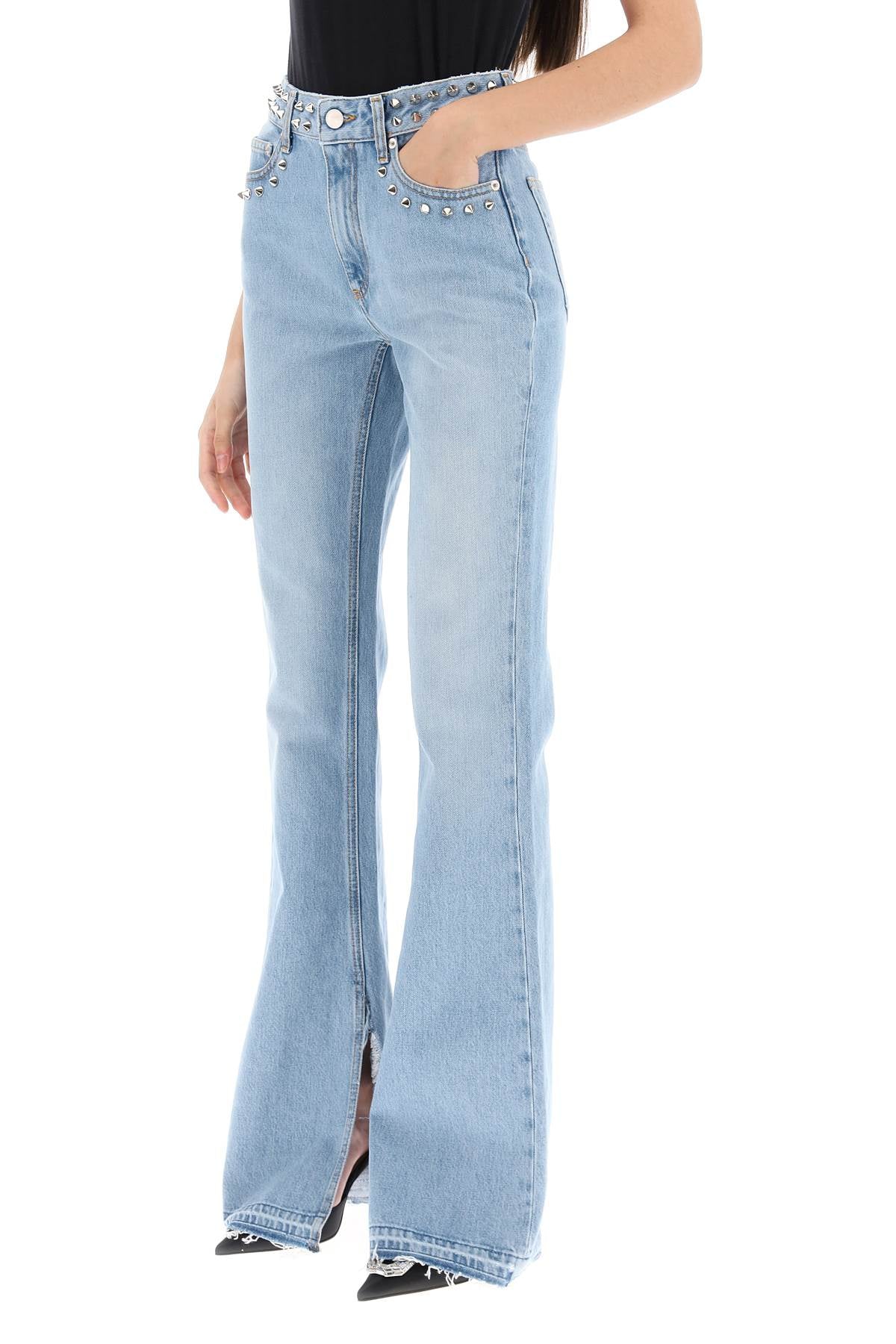 Alessandra Rich Alessandra rich flared jeans with studs