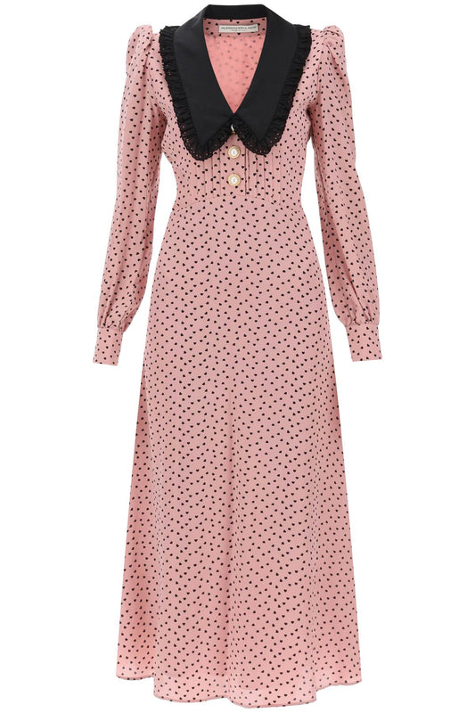 Alessandra Rich Alessandra rich midi dress with contrasting collar