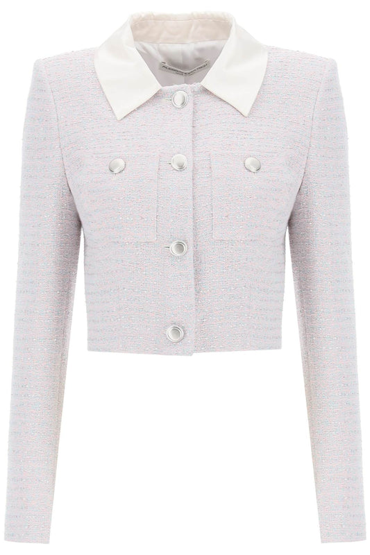 Alessandra Rich Alessandra rich cropped jacket in tweed boucle'