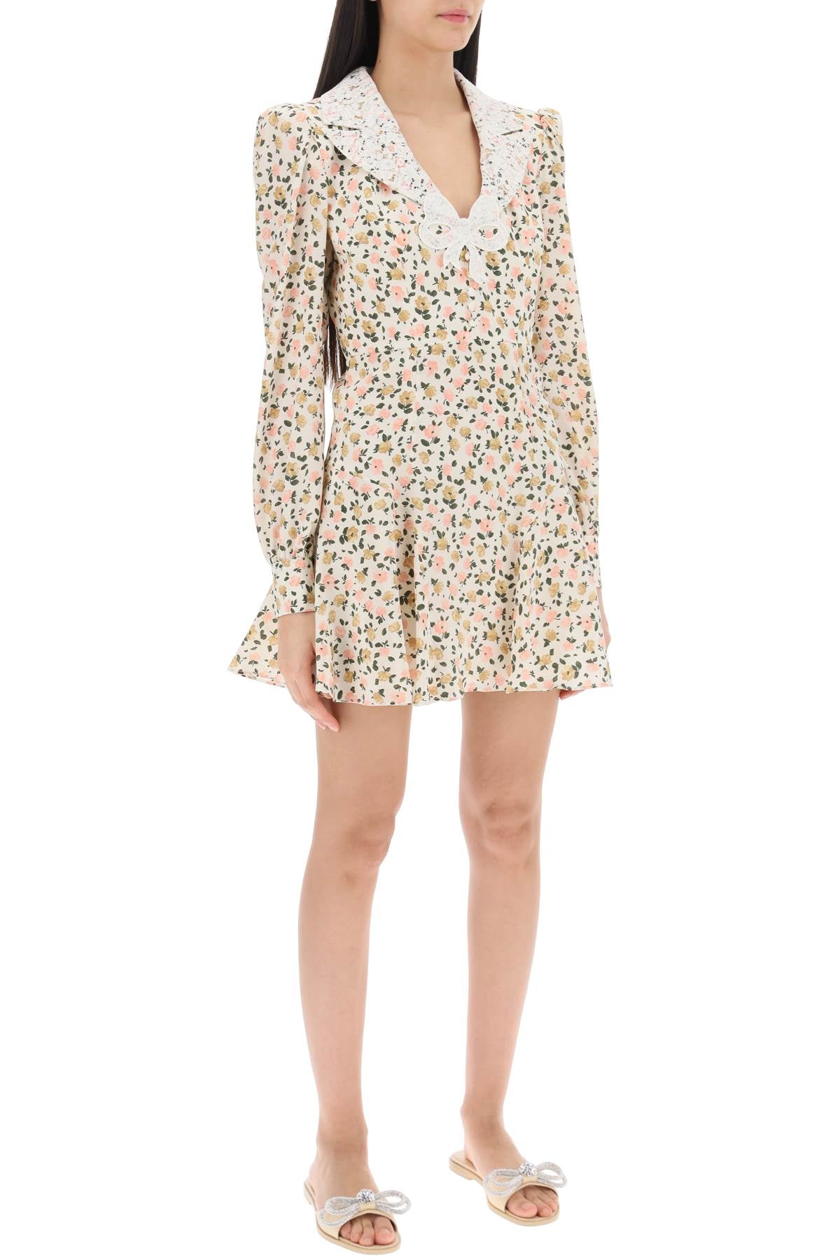 Alessandra Rich Alessandra rich mini dress with lace collar