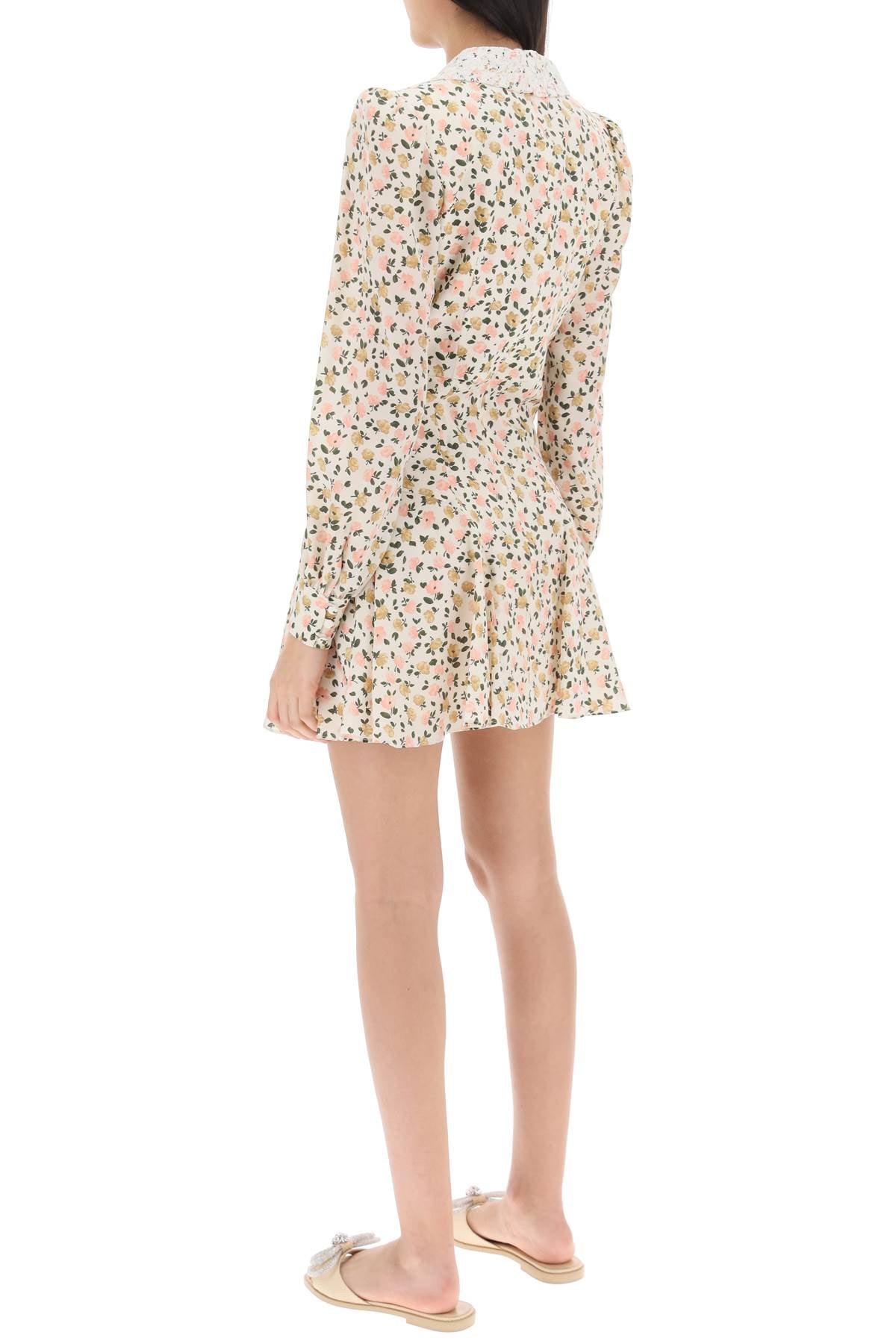 Alessandra Rich Alessandra rich mini dress with lace collar