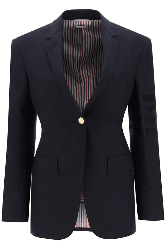 Thom Browne Thom browne 4-bar single-breasted blazer in light wool