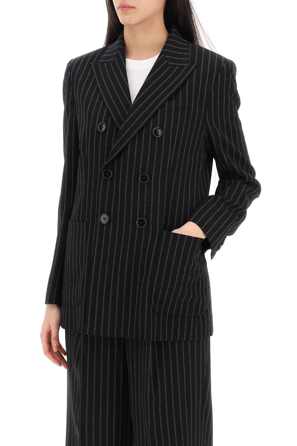 Ami Alexandre Mattiussi Ami paris blazer gessato a doppiopetto