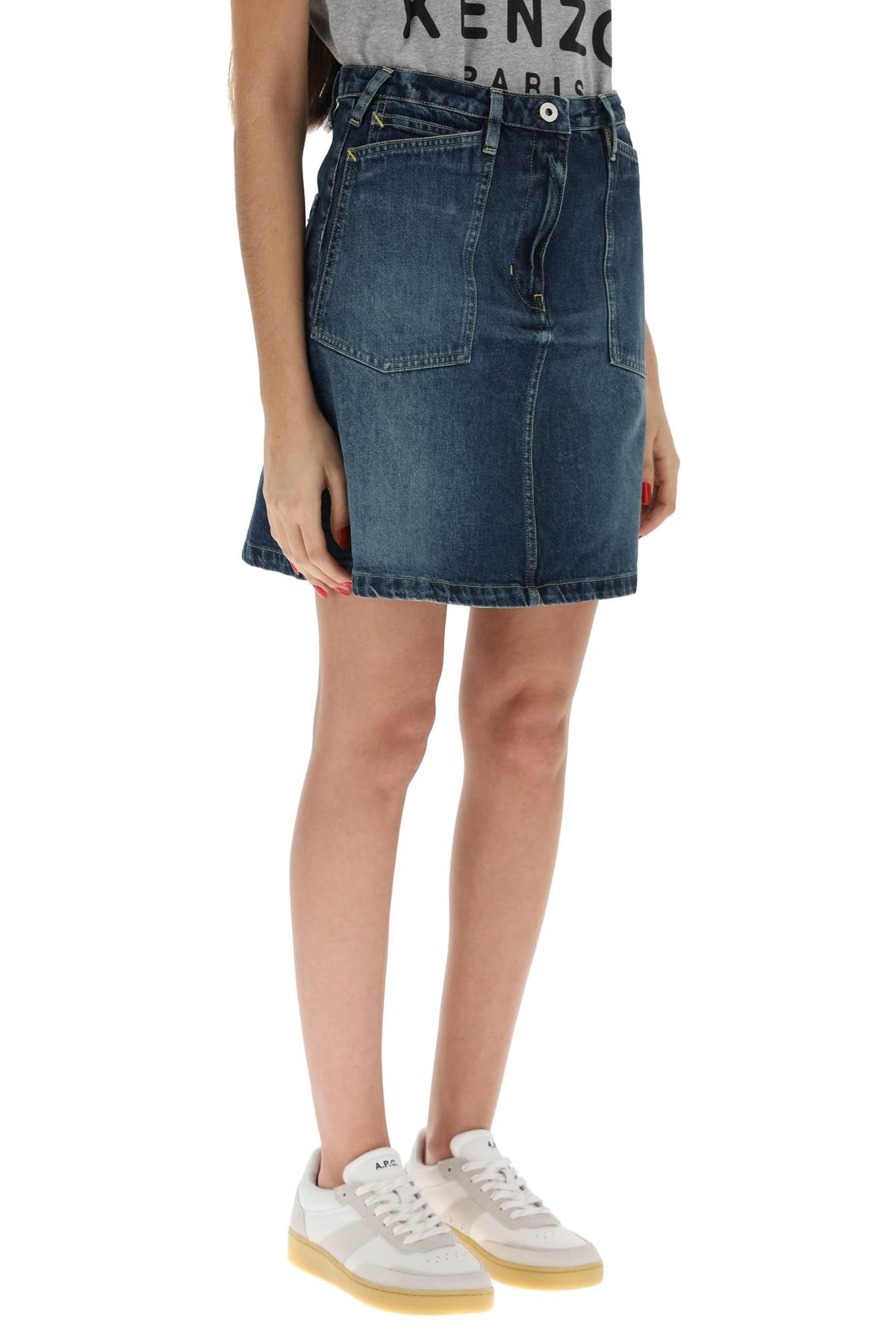 Kenzo Kenzo flared denim skirt