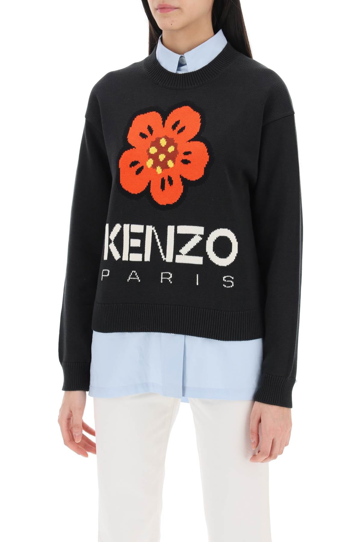 Kenzo Kenzo bokè flower sweater in organic cotton