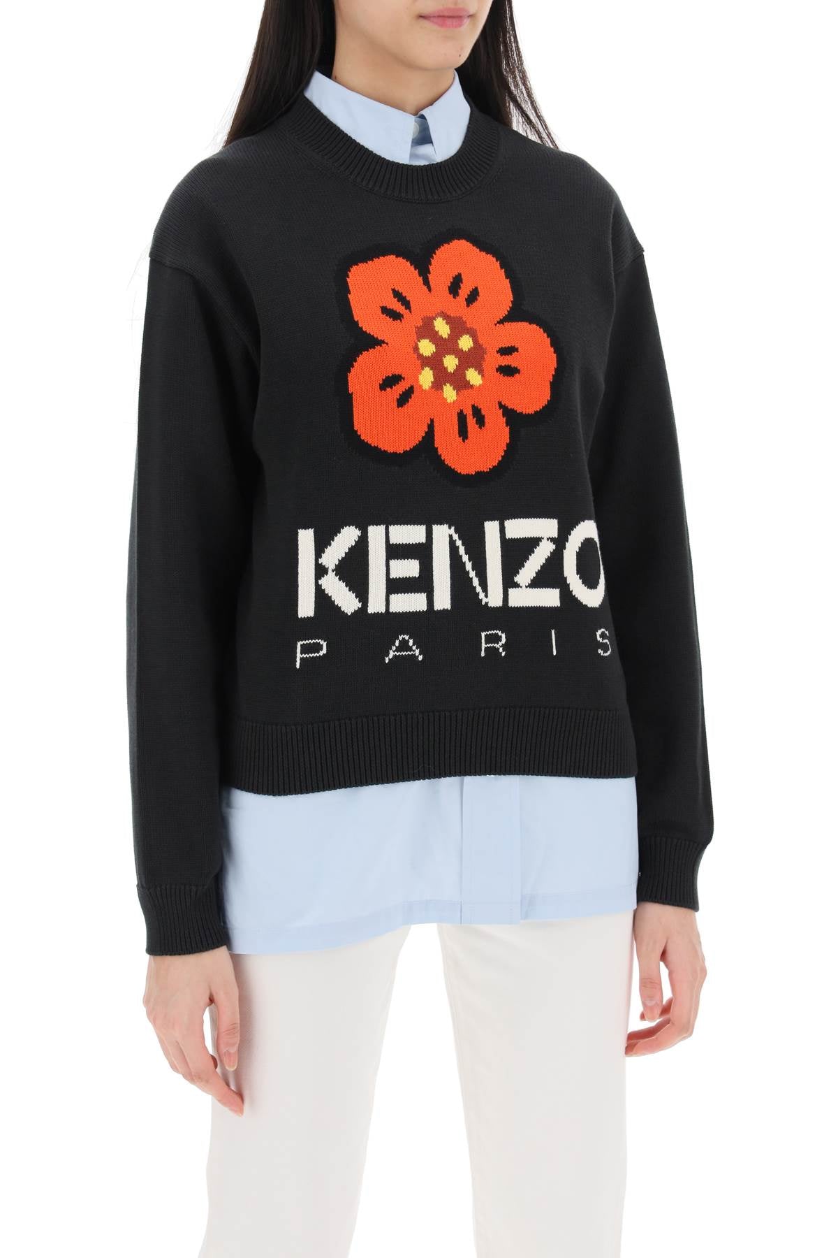 Kenzo Kenzo bokè flower sweater in organic cotton