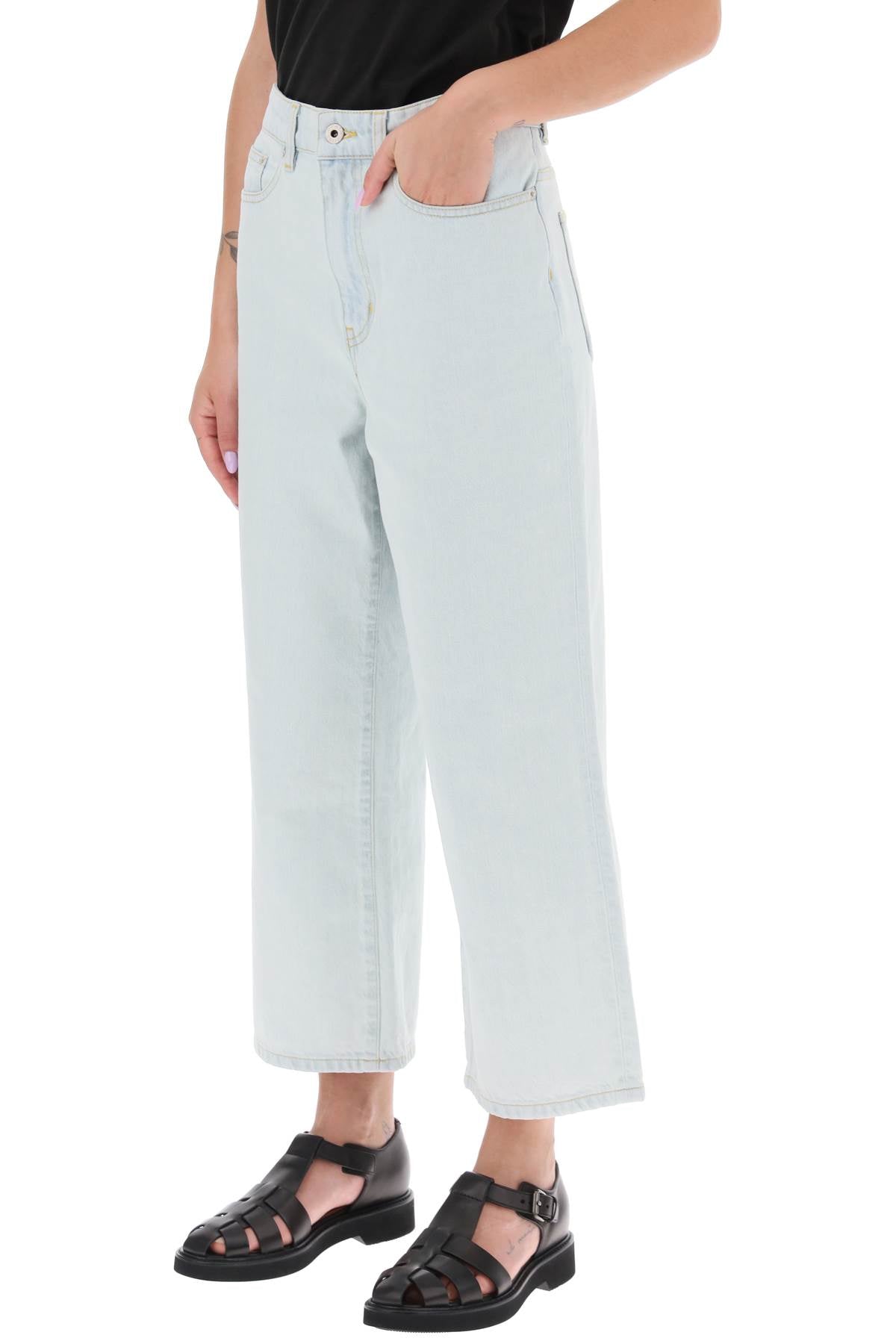 Kenzo Kenzo 'sumire' cropped jeans with wide leg