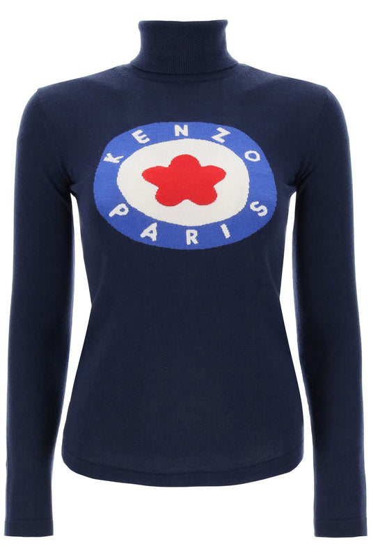 Kenzo Kenzo target wool turtleneck sweater