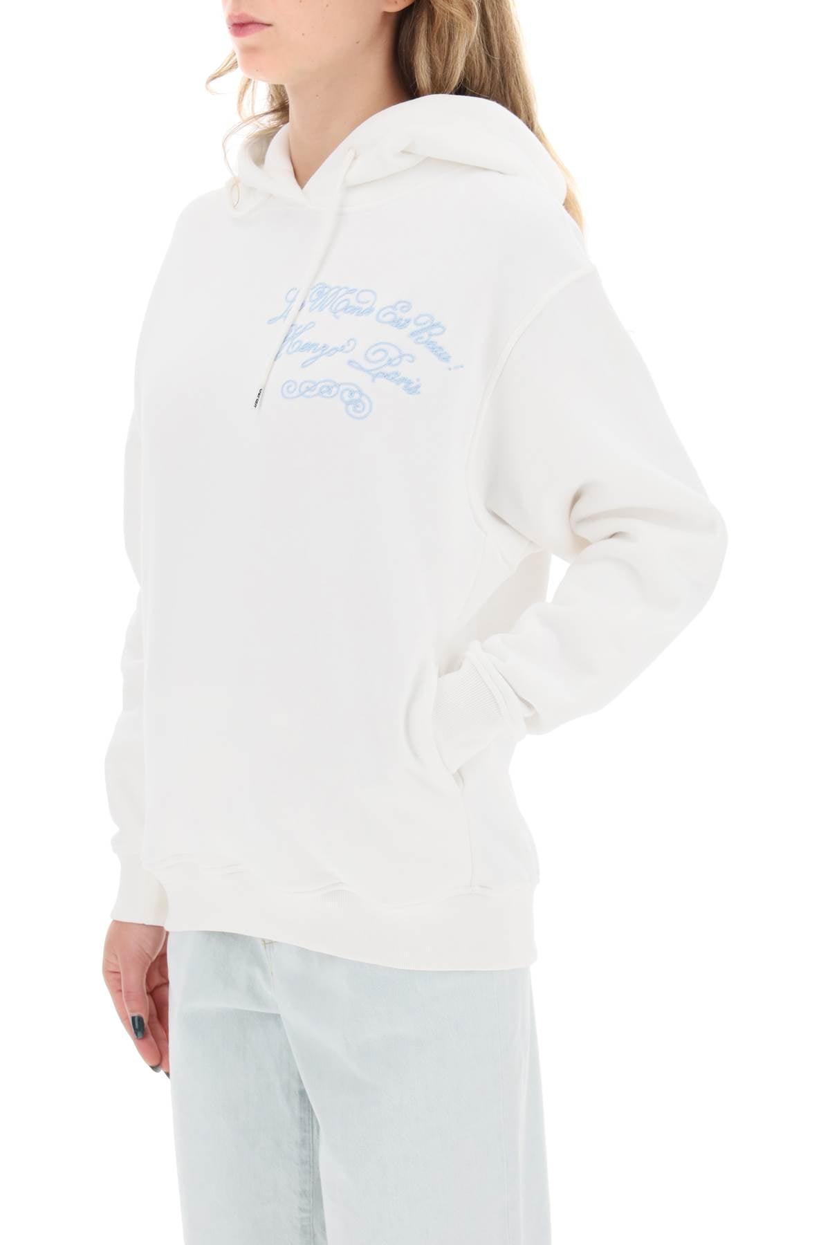 Kenzo Kenzo kenzo world embroidered hoodie