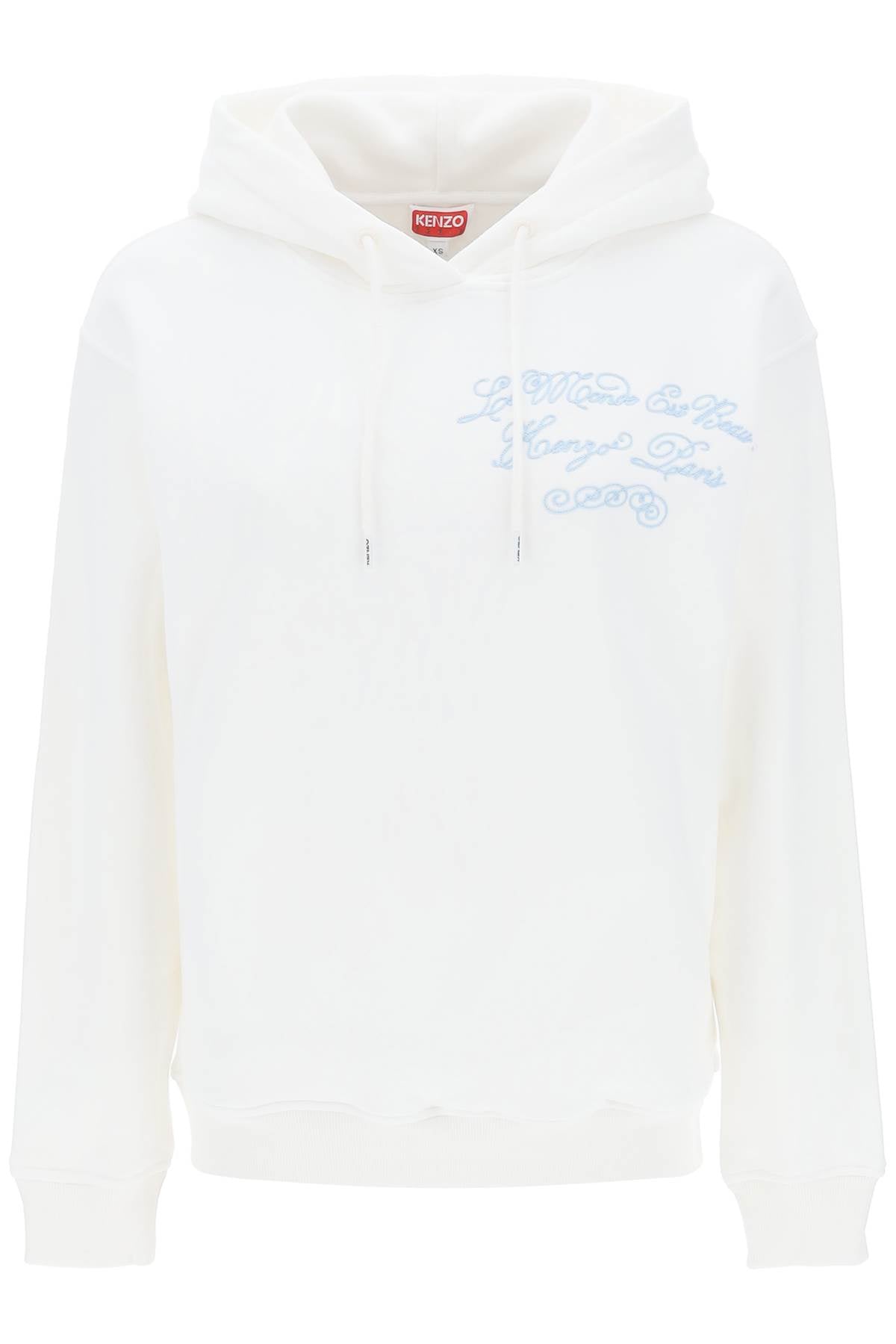 Kenzo Kenzo kenzo world embroidered hoodie