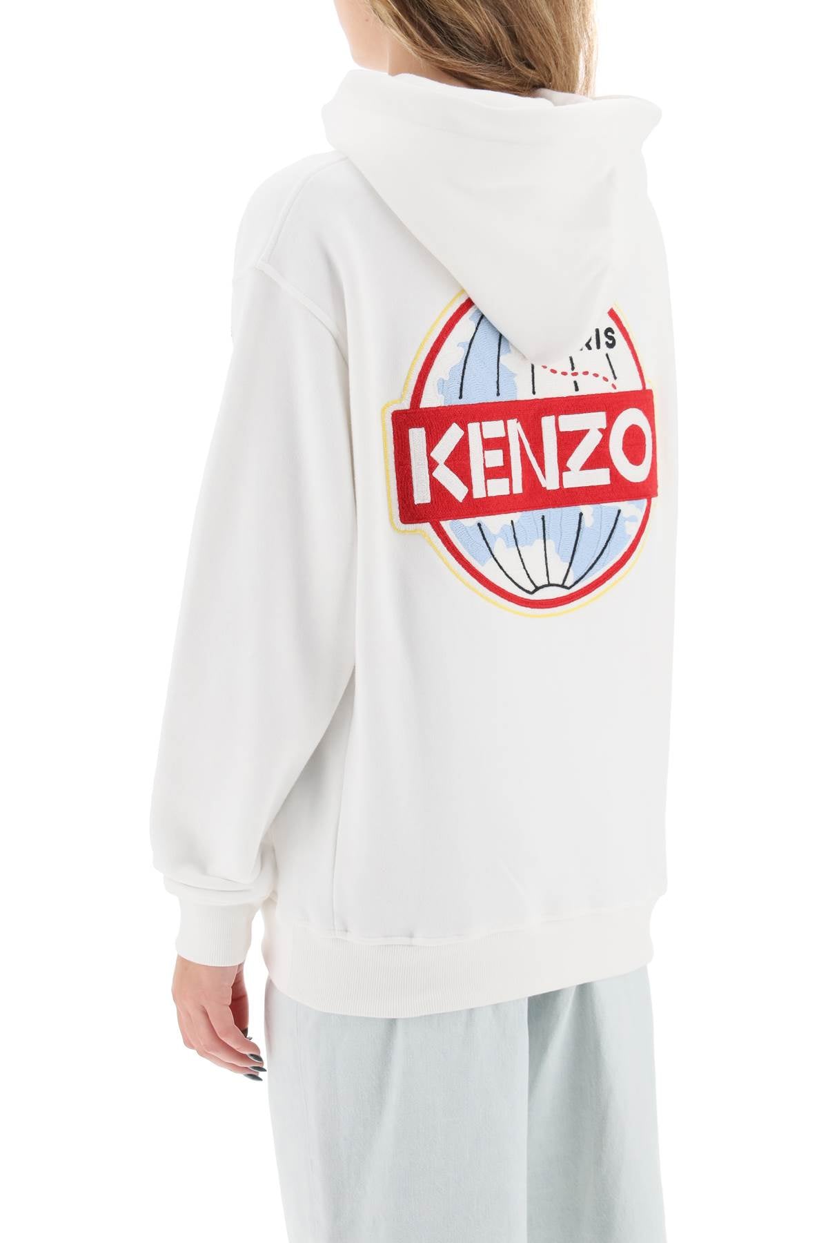 Kenzo Kenzo kenzo world embroidered hoodie