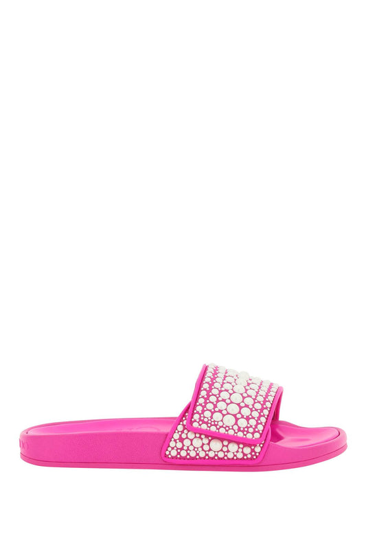 Jimmy Choo Jimmy choo rubber slides with pearls