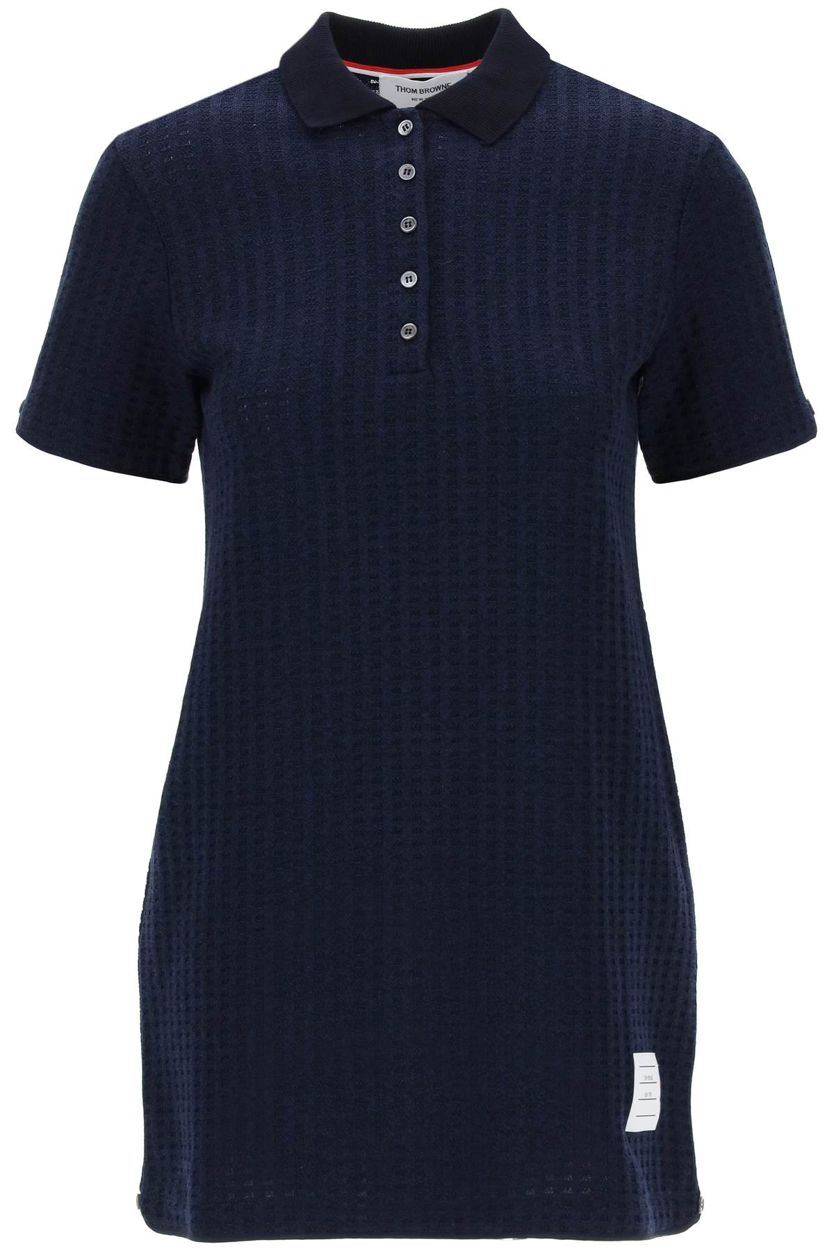 Thom Browne Thom browne mini jacquard knit polo dress in