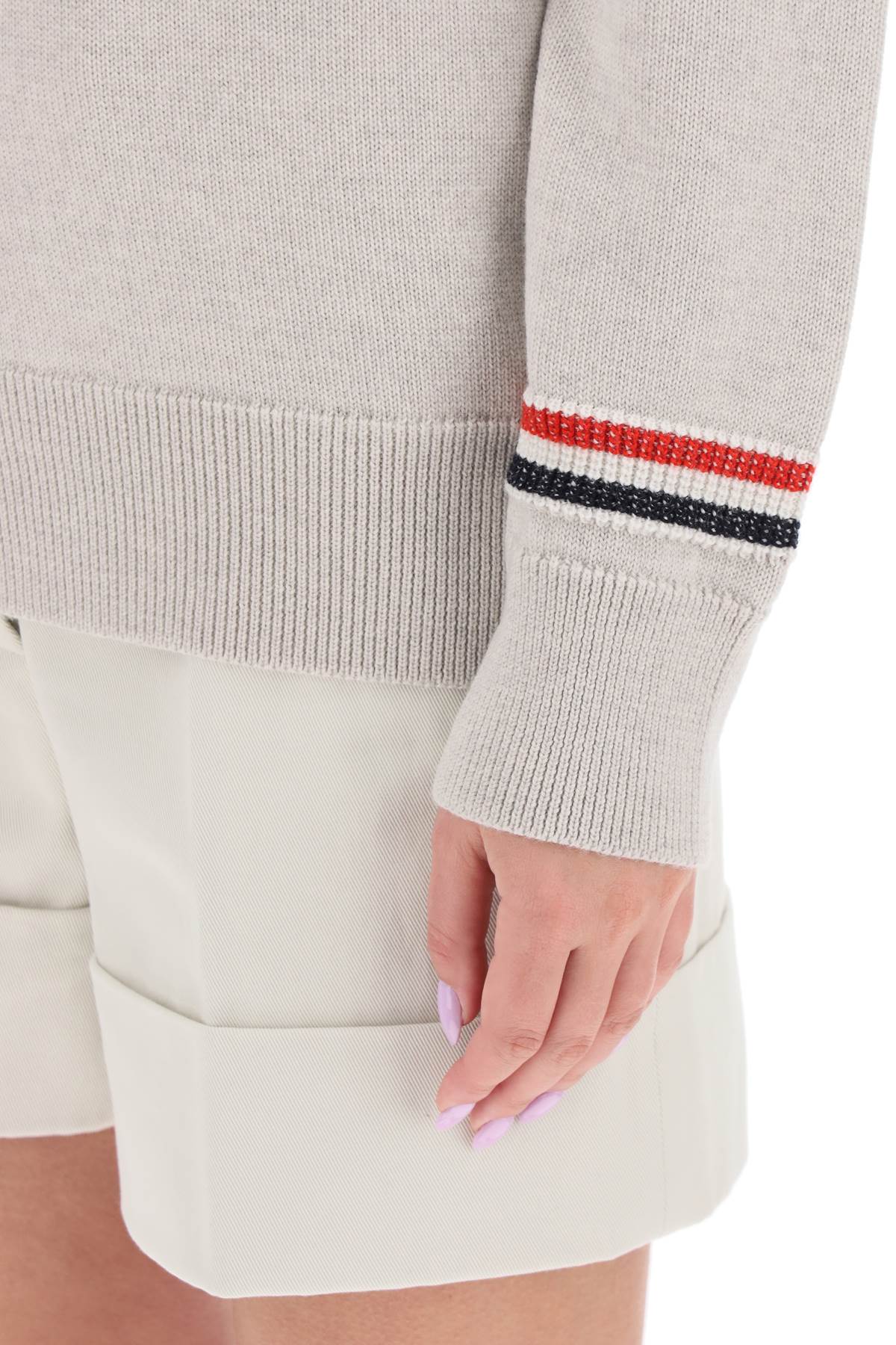 Thom Browne Thom browne turtleneck sweatear with tricolor intarsia